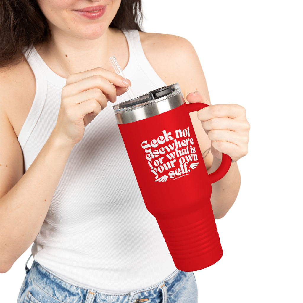 Seek Not Elsewhere Insulated Travel Mug, 40oz SETEPENRA Mug.