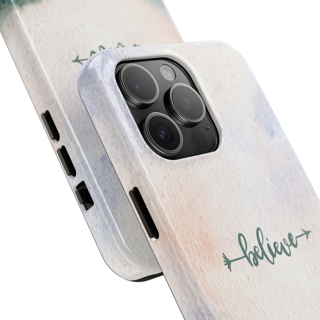 Believe Tough Phone Case (For iPhone, Galaxy & More) - Watercolor Flower