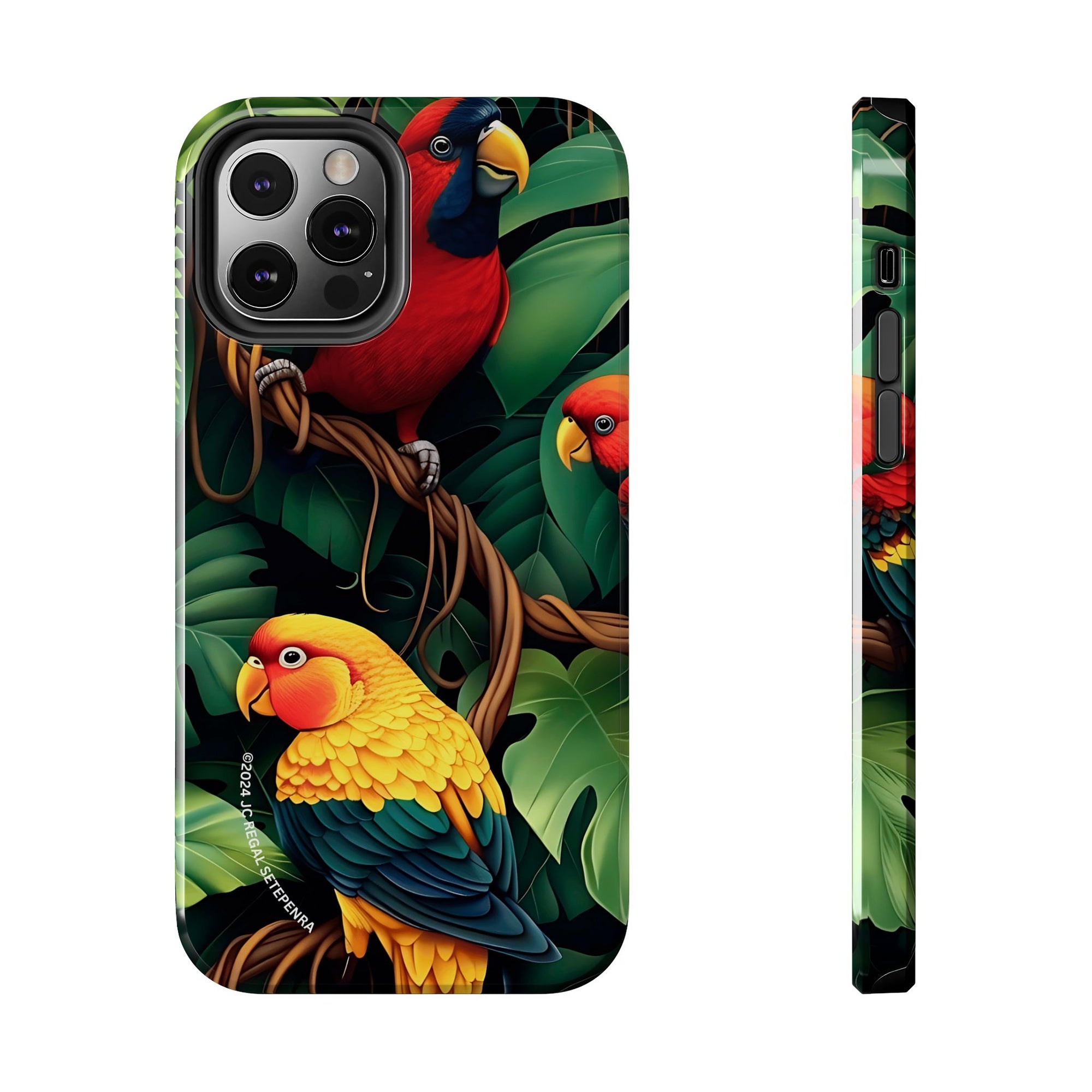 Tri-Parrot Tough Phone Case (For iPhone, Galaxy &amp; More) SETEPENRA Phone Case.
