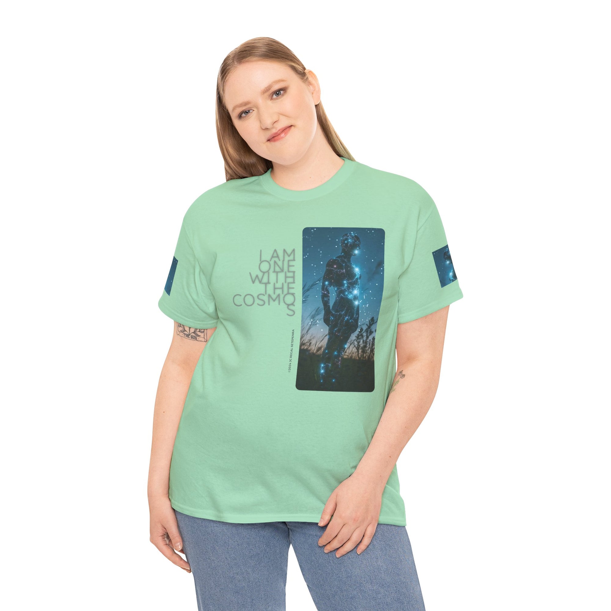 One With The Cosmos Unisex Heavy Cotton Tee