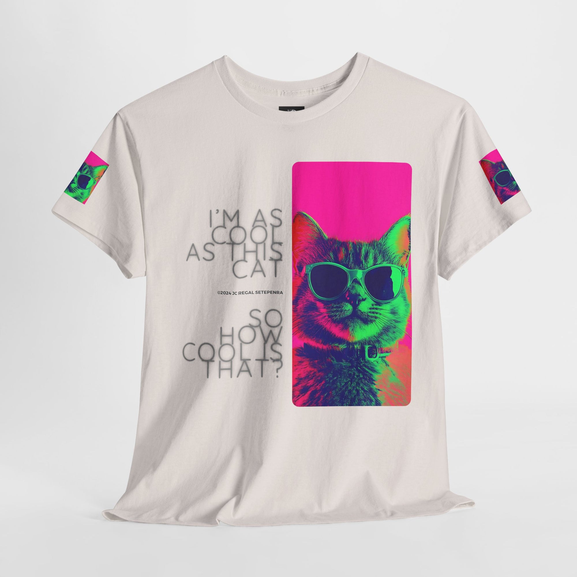 Cool Cat (Whiskers 1) Unisex Heavy Cotton Tee