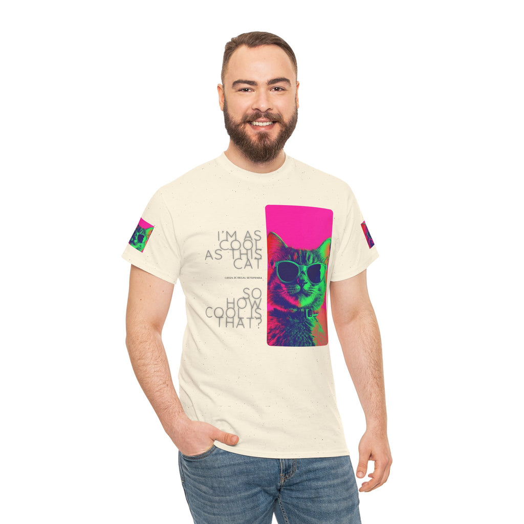 Cool Cat (Whiskers 1) Unisex Heavy Cotton Tee