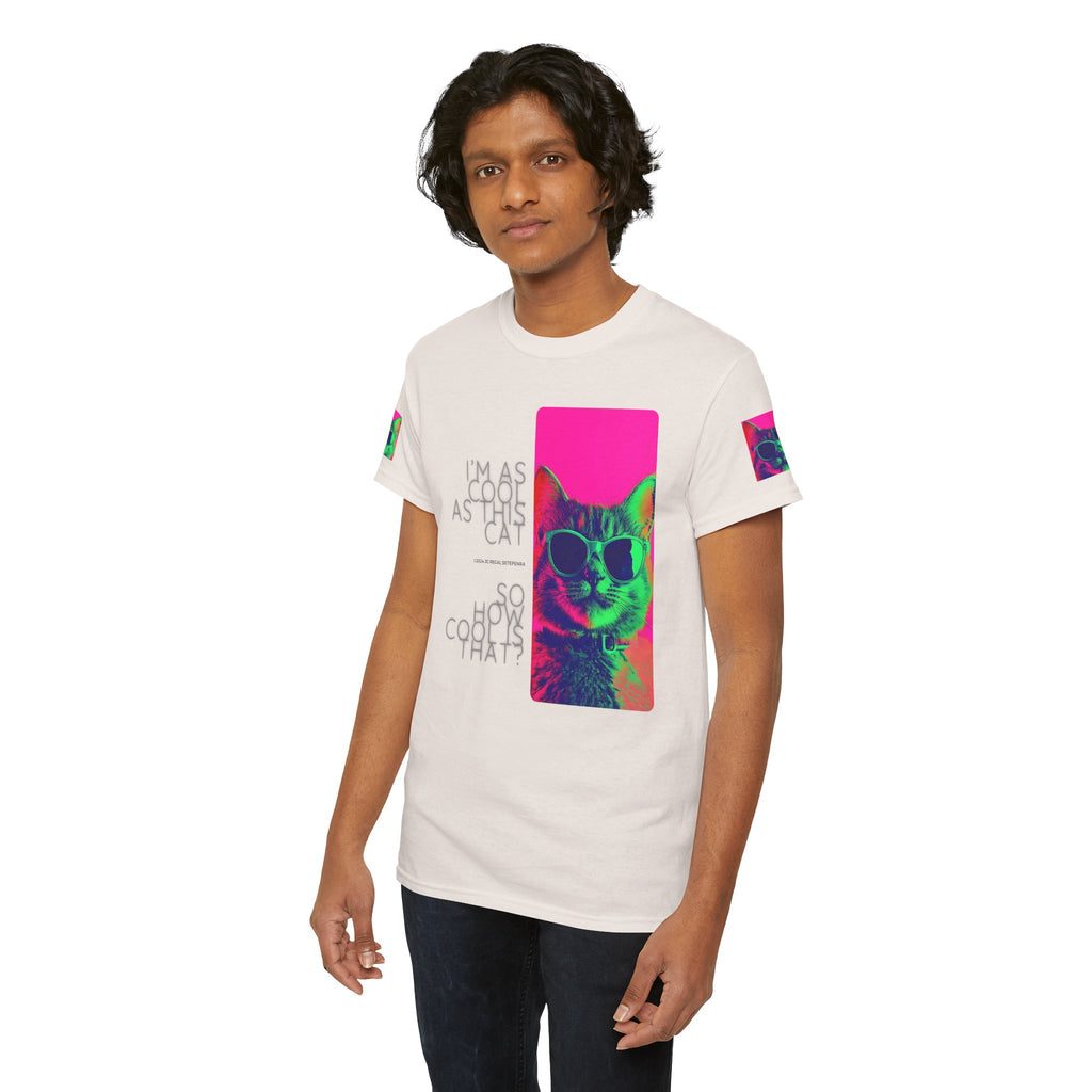 Cool Cat (Whiskers 1) Unisex Heavy Cotton Tee