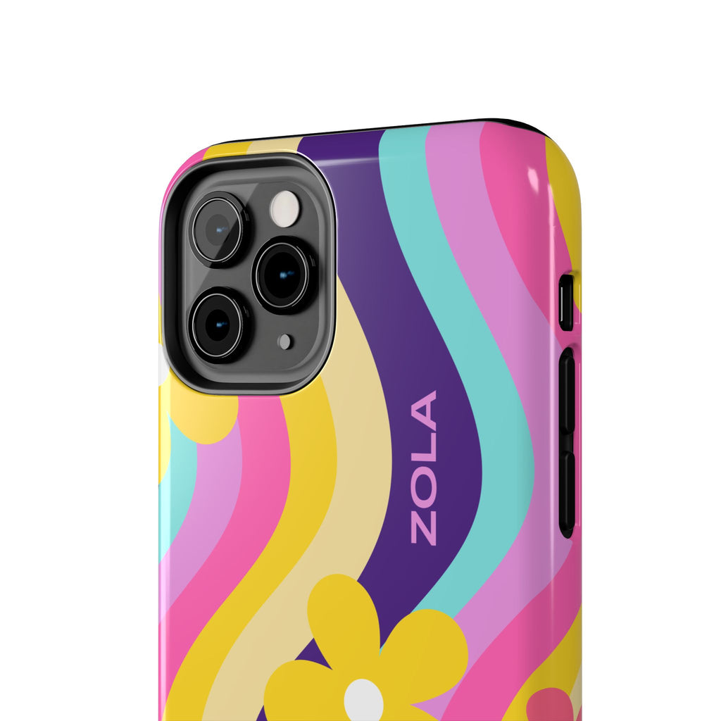 Zola Tough Phone Case (For iPhone, Galaxy & More) - Purple Wave
