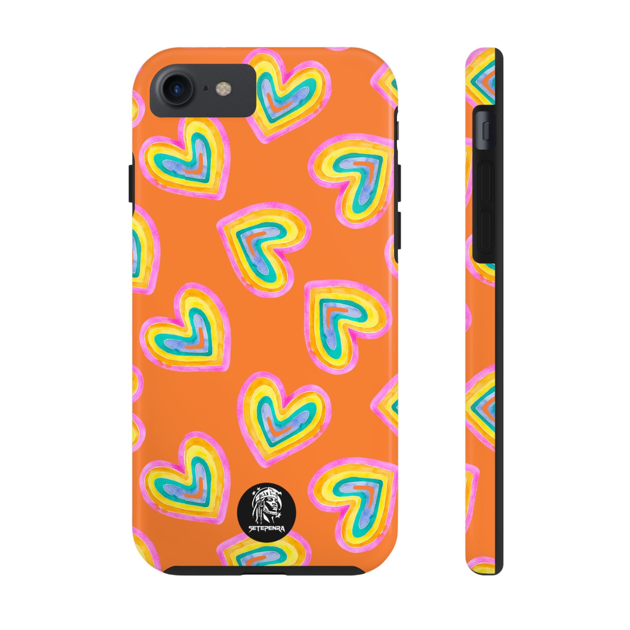 Rainbow Heart Tough Phone Case (For iPhone, Galaxy & More) - Crusta SETEPENRA Phone Case.
