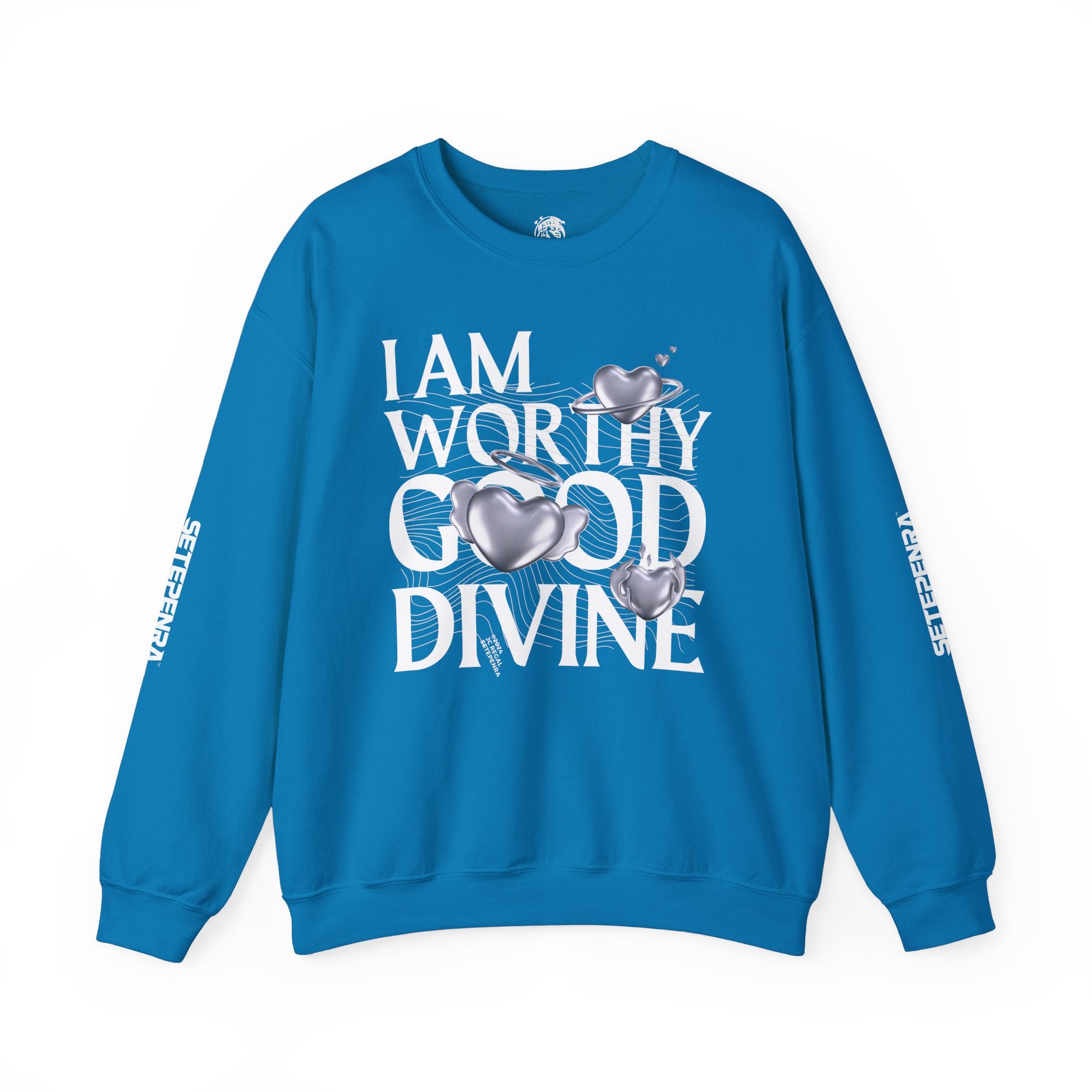 I AM WORTHY GOOD DIVINE Unisex Heavy Blend™ Crewneck Sweatshirt SETEPENRA Sweatshirt.