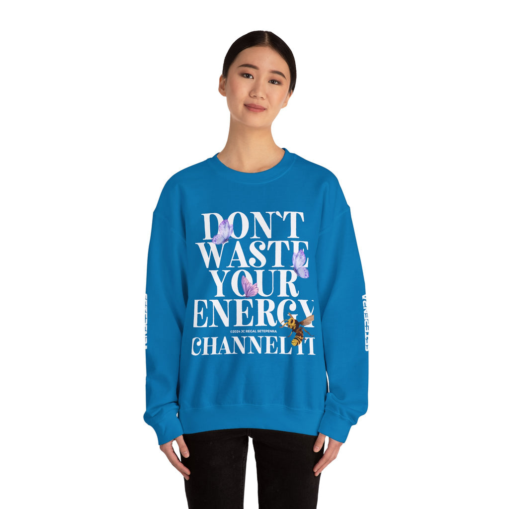 Channel It Unisex Heavy Blend™ Crewneck Sweatshirt (White Print)