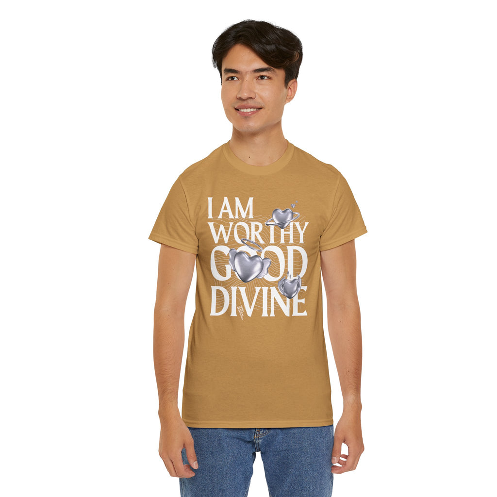 I AM WORTHY GOOD DIVINE Unisex Heavy Cotton Tee