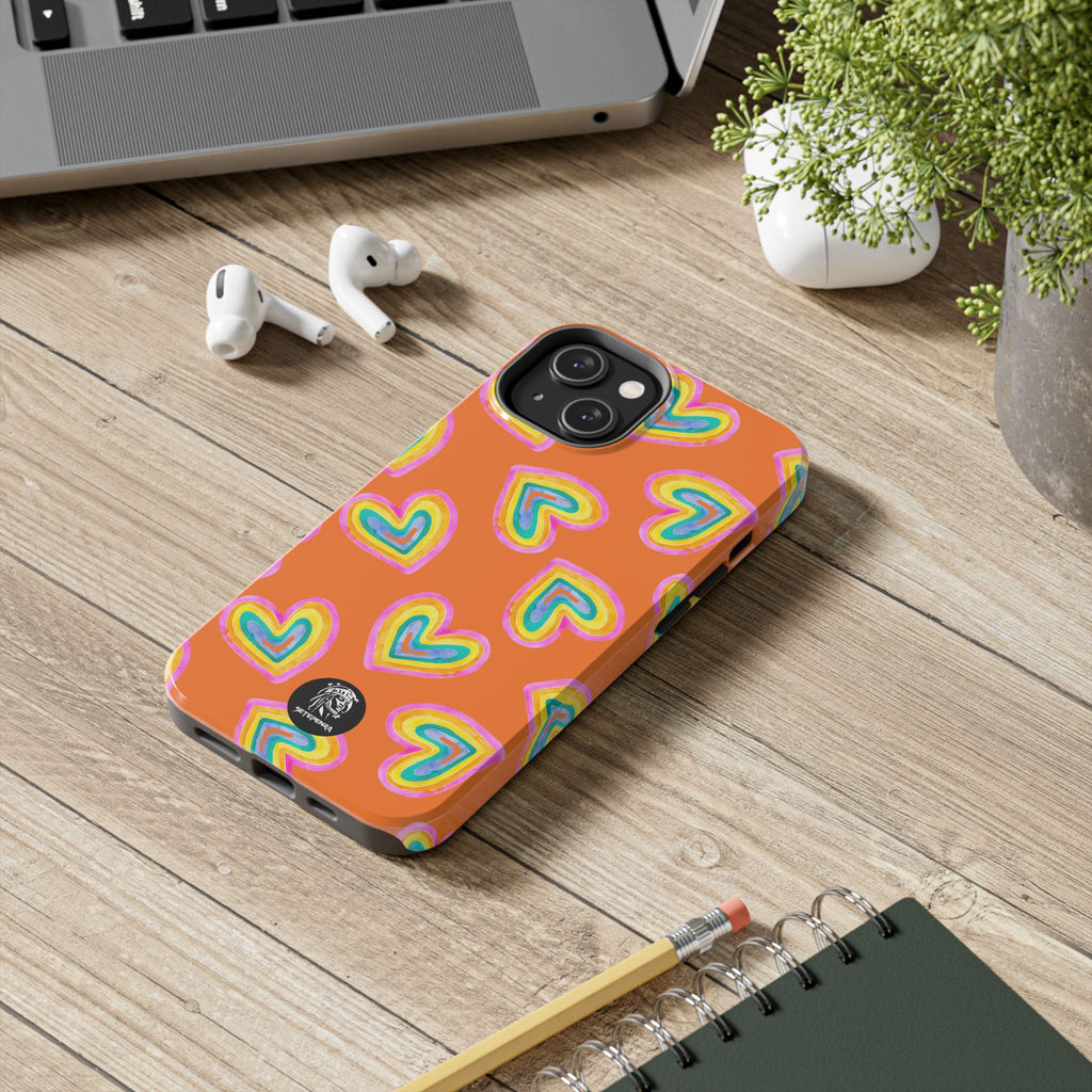 Rainbow Heart Tough Phone Case (For iPhone, Galaxy & More) - Crusta