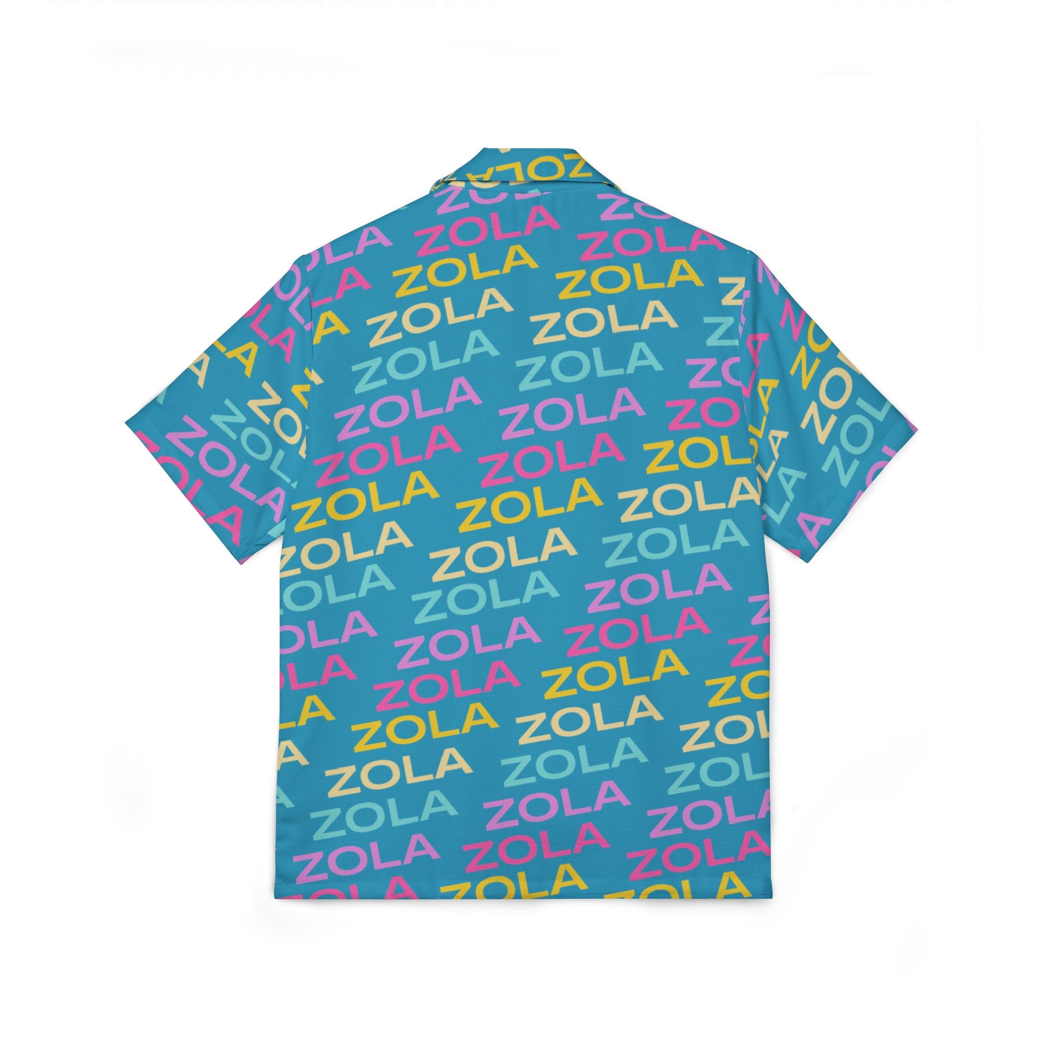 Zola Men's Hawaiian Camp Shirt (Turquoise) SETEPENRA All Over Prints.