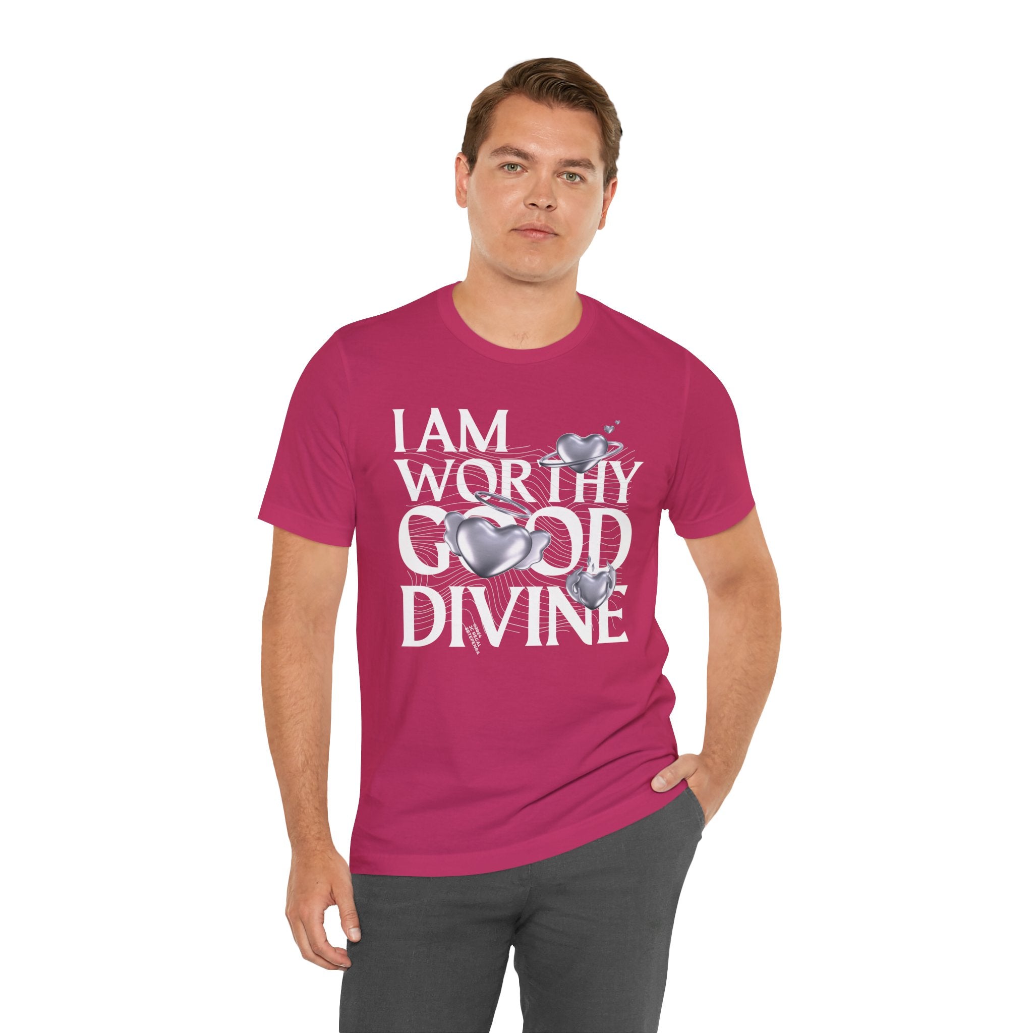 I AM WORTHY GOOD DIVINE Unisex Jersey Short Sleeve Tee