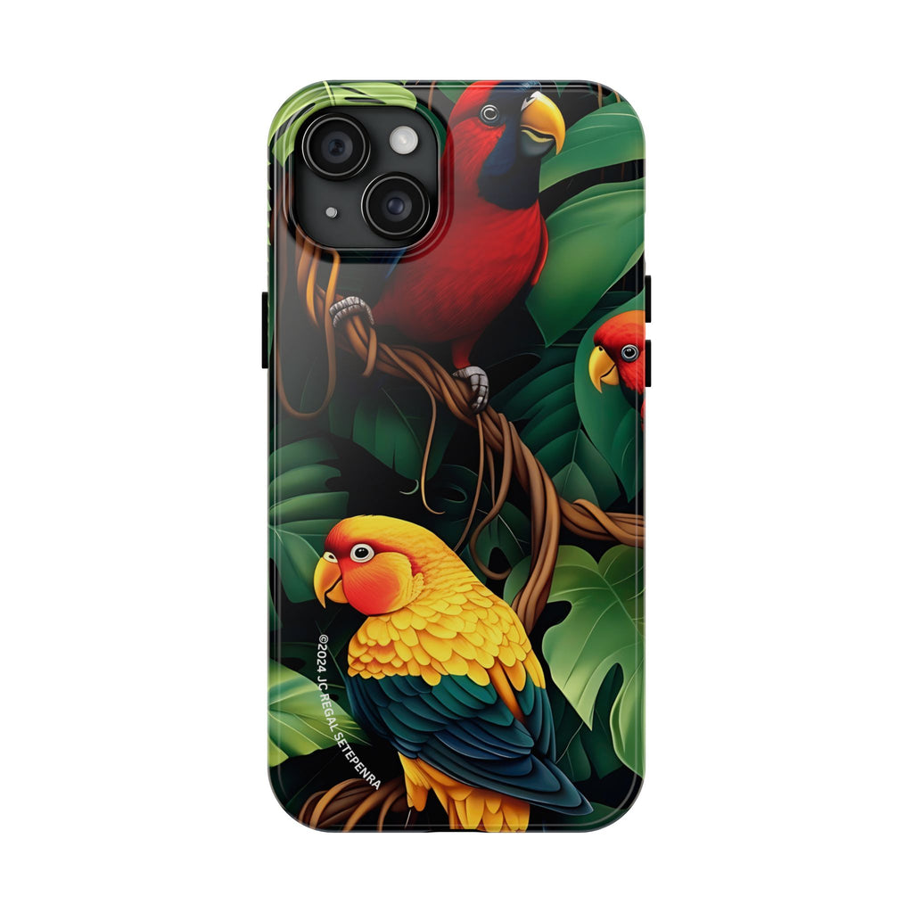 Tri-Parrot Tough Phone Case (For iPhone, Galaxy & More)