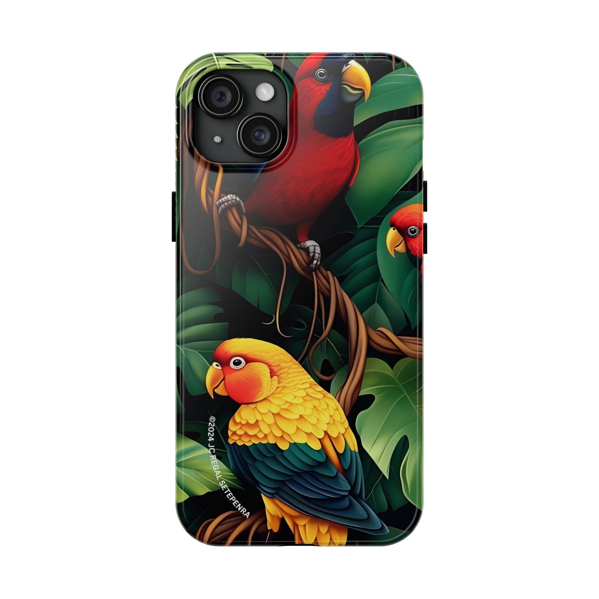 Tri-Parrot Tough Phone Case (For iPhone, Galaxy & More)