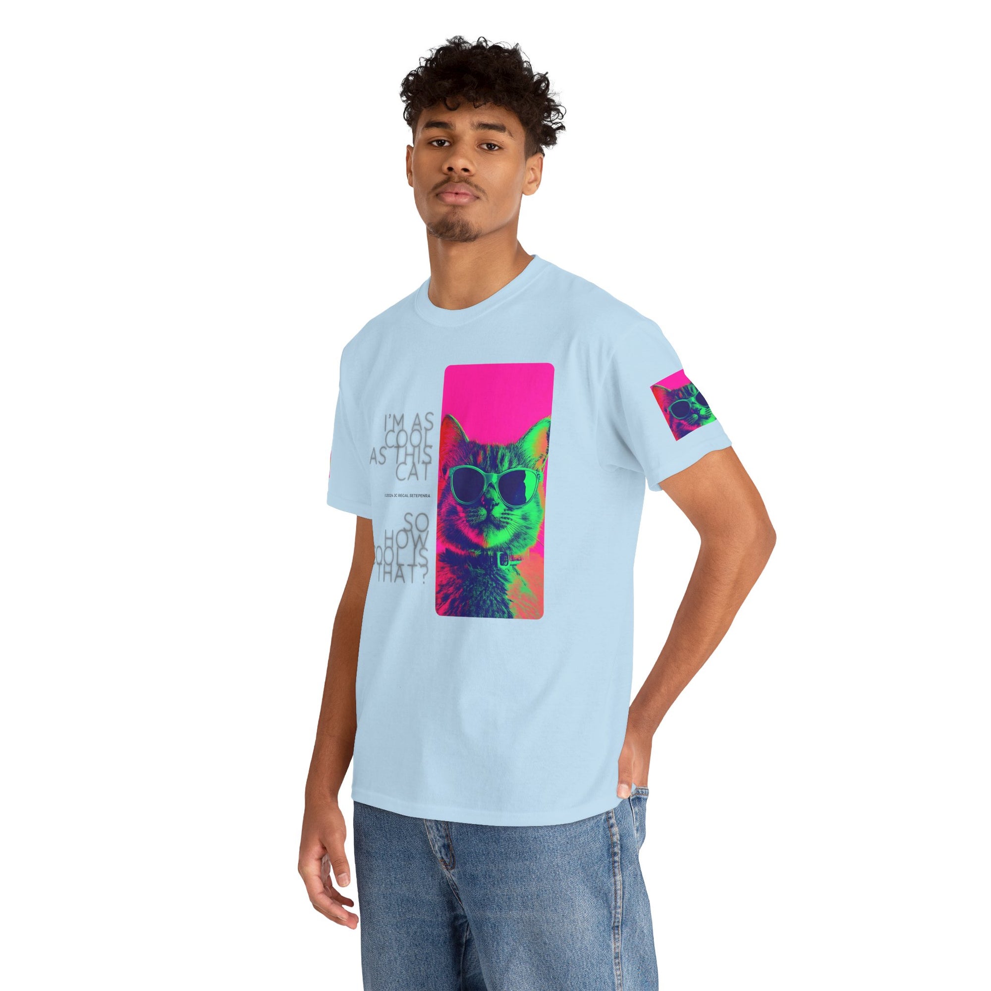 Cool Cat (Whiskers 1) Unisex Heavy Cotton Tee