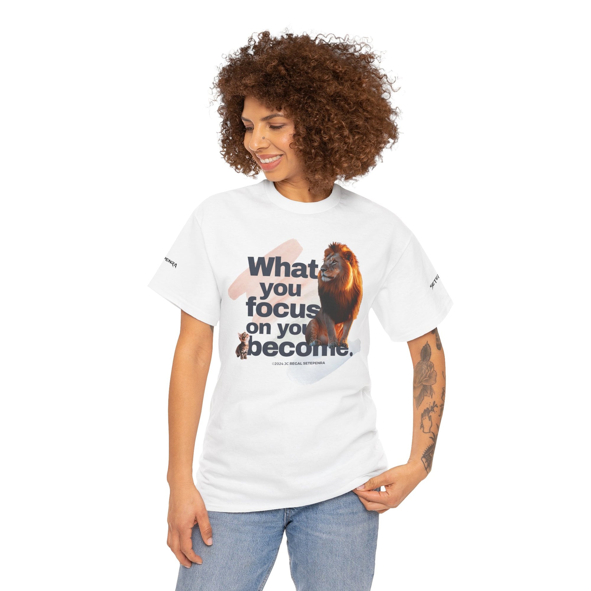 What You Focus On You Become Unisex Heavy Cotton Tee