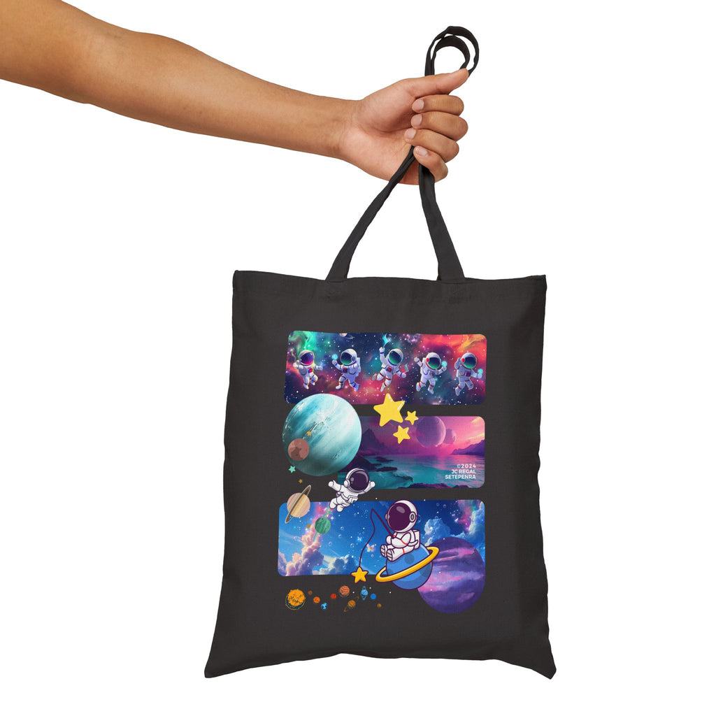 Astro Cosmo Cotton Canvas Tote Bag SETEPENRA Bags.