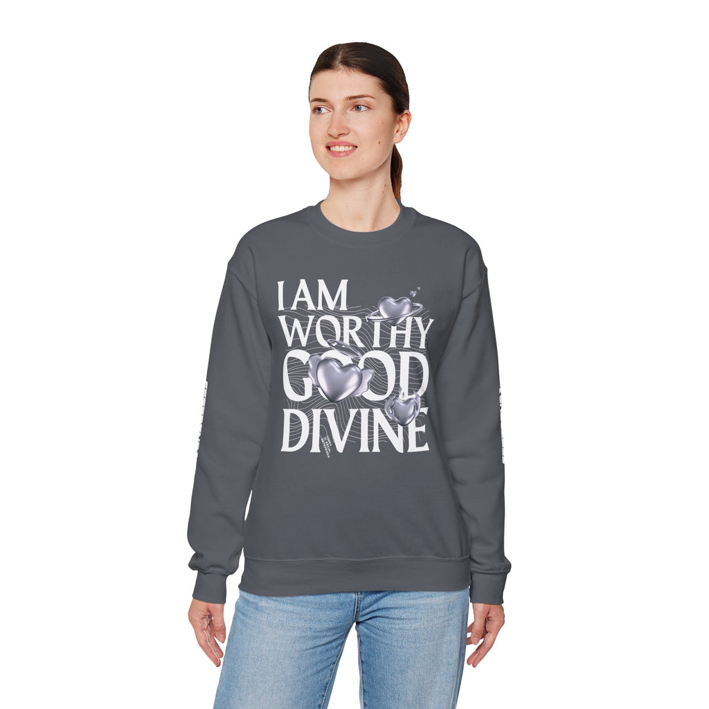 I AM WORTHY GOOD DIVINE Unisex Heavy Blend™ Crewneck Sweatshirt