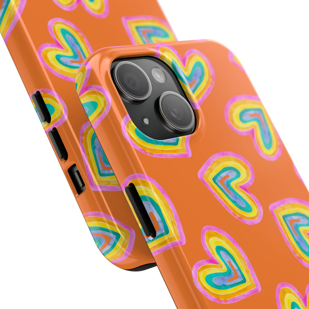 Rainbow Heart Tough Phone Case (For iPhone, Galaxy & More) - Crusta