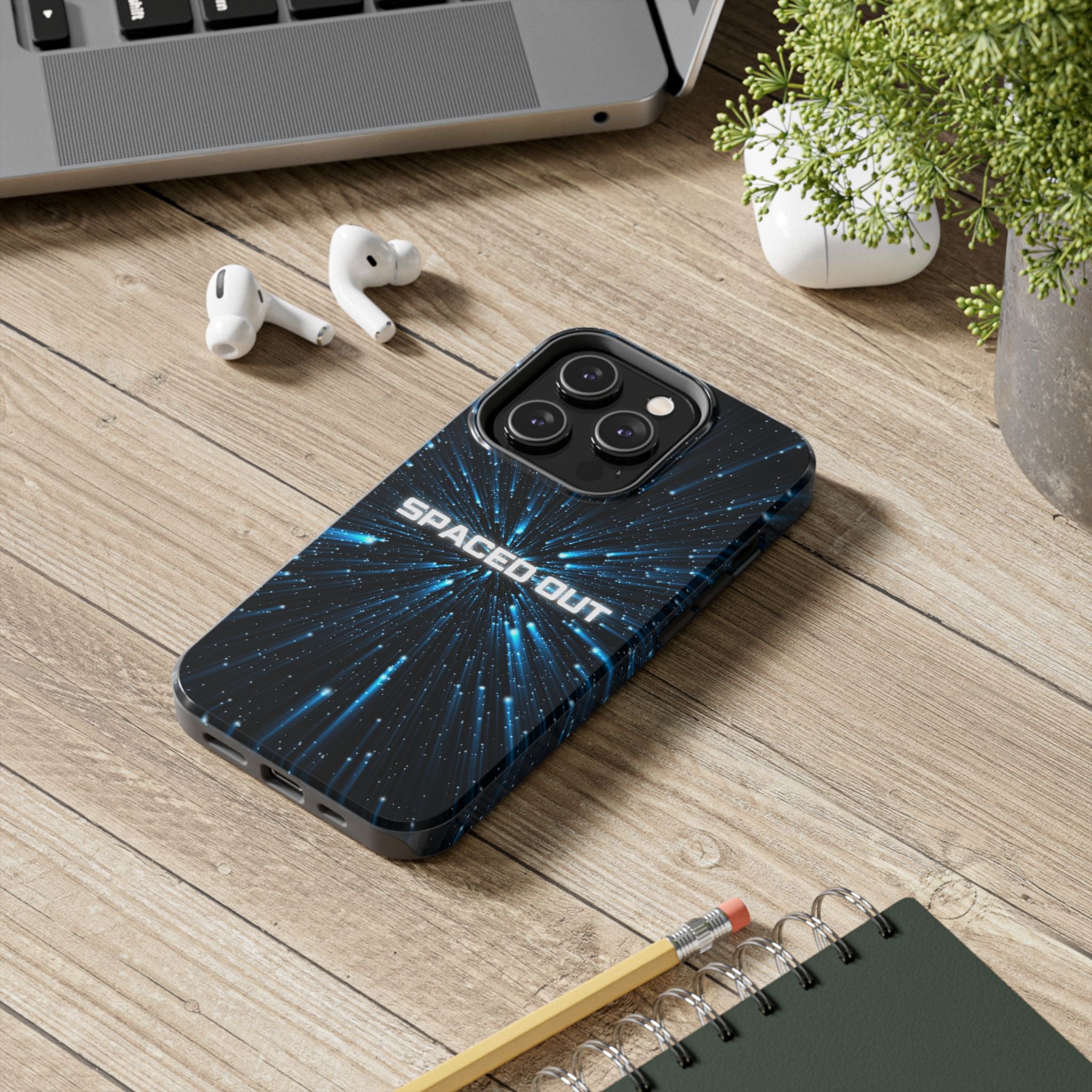 Spaced Out Tough Phone Case — Cosmic Space Warp Protective Cover