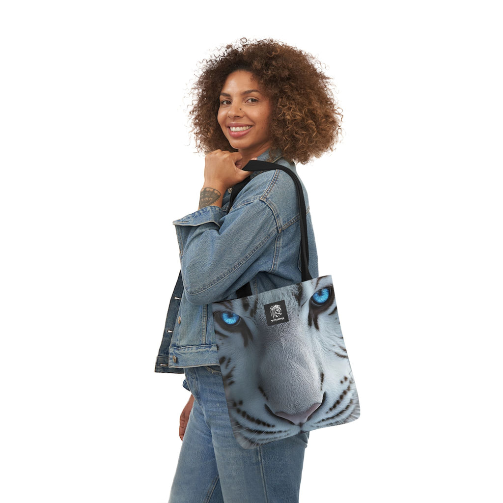 Primal Power Canvas Tote Bag, 5-Color Straps - White Tiger (2nd Edition)