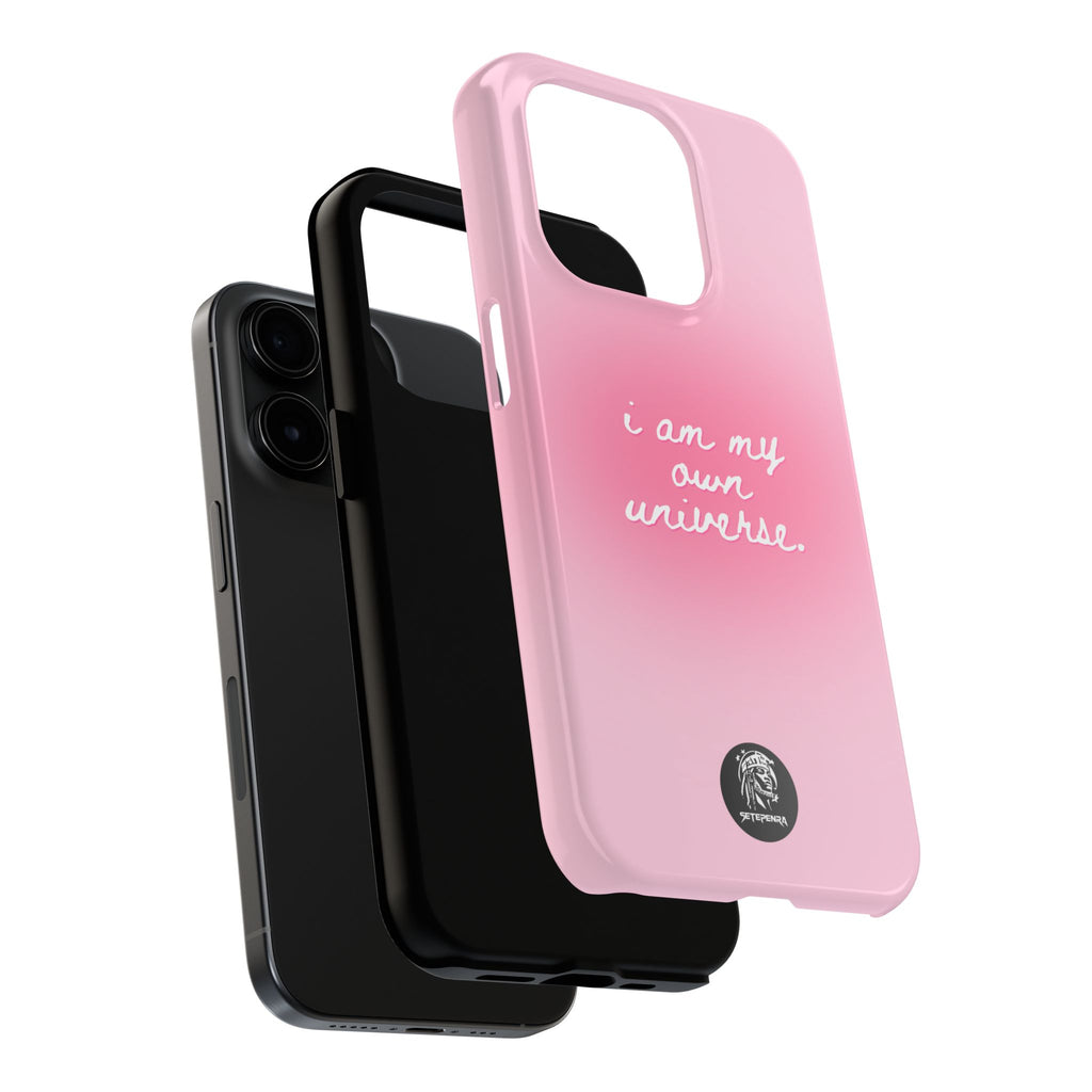 I Am My Own Universe Tough Phone Case (For iPhone, Galaxy & More) - Light Pink