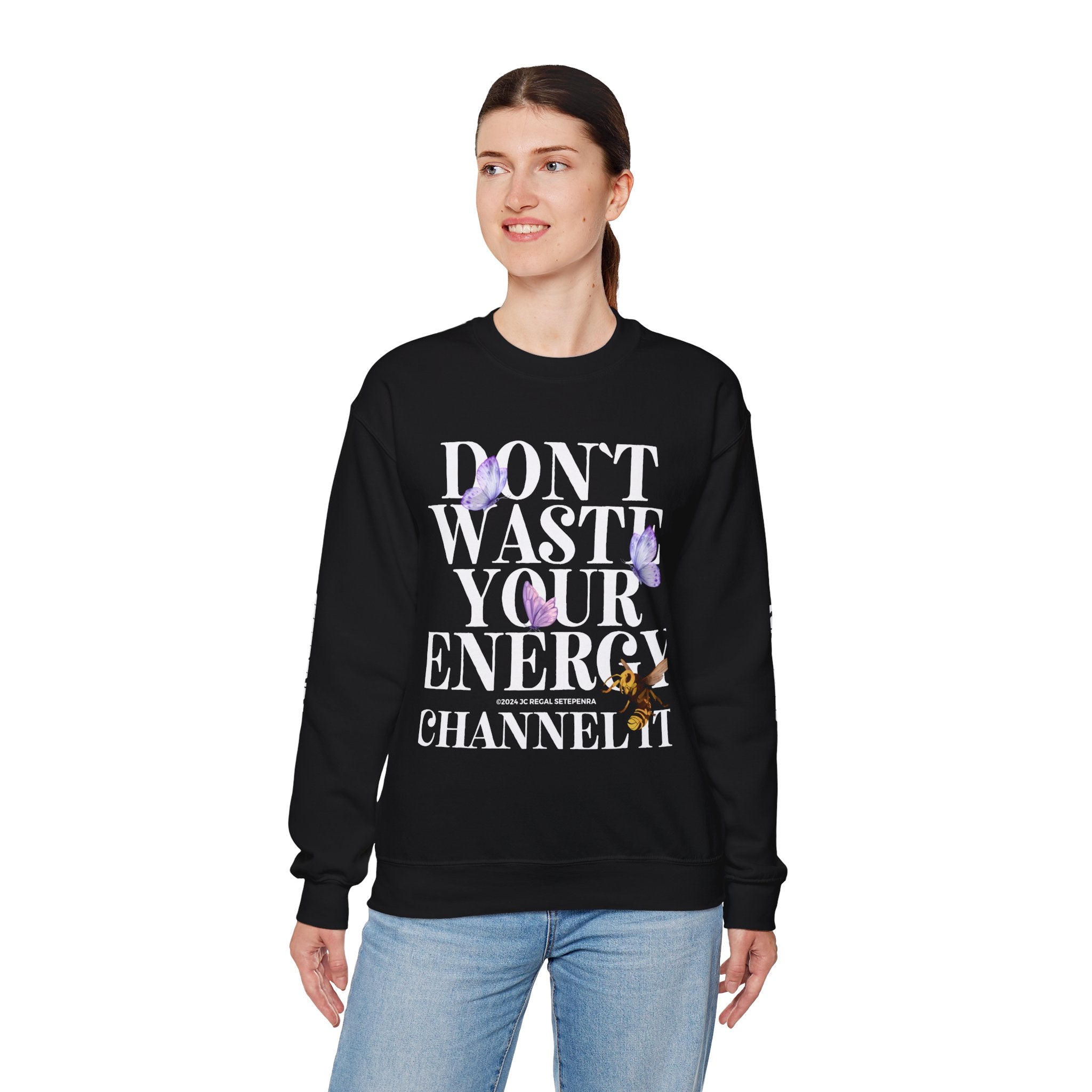 Channel It Unisex Heavy Blend™ Crewneck Sweatshirt (White Print) SETEPENRA Sweatshirt.
