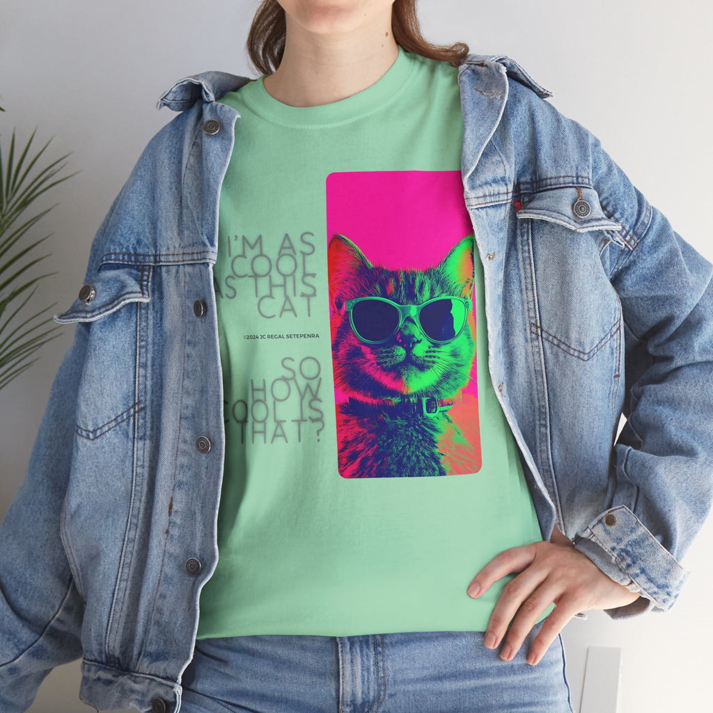 Cool Cat (Whiskers 1) Unisex Heavy Cotton Tee