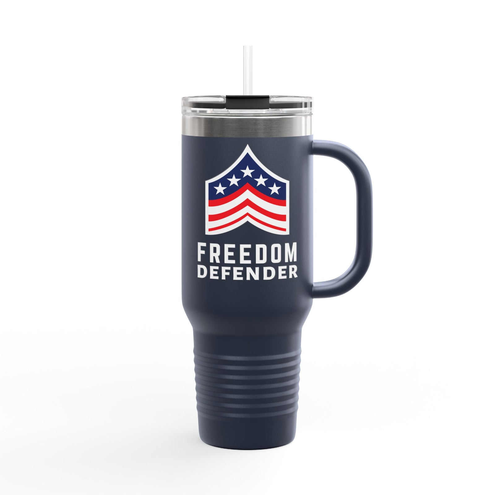 Freedom Defender Insulated Travel Mug, 40oz navy blue