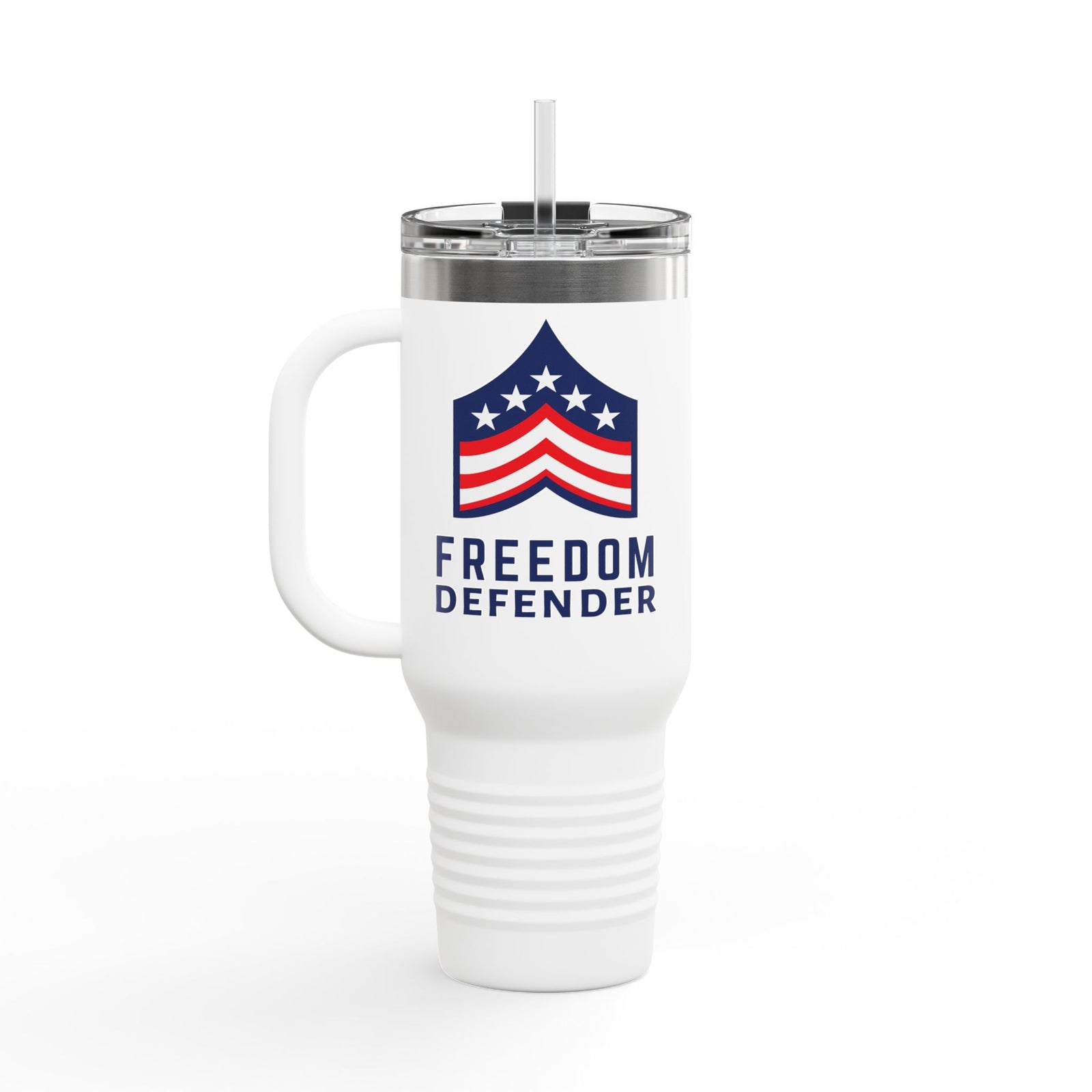Freedom Defender Insulated Travel Mug, 40oz navy blue