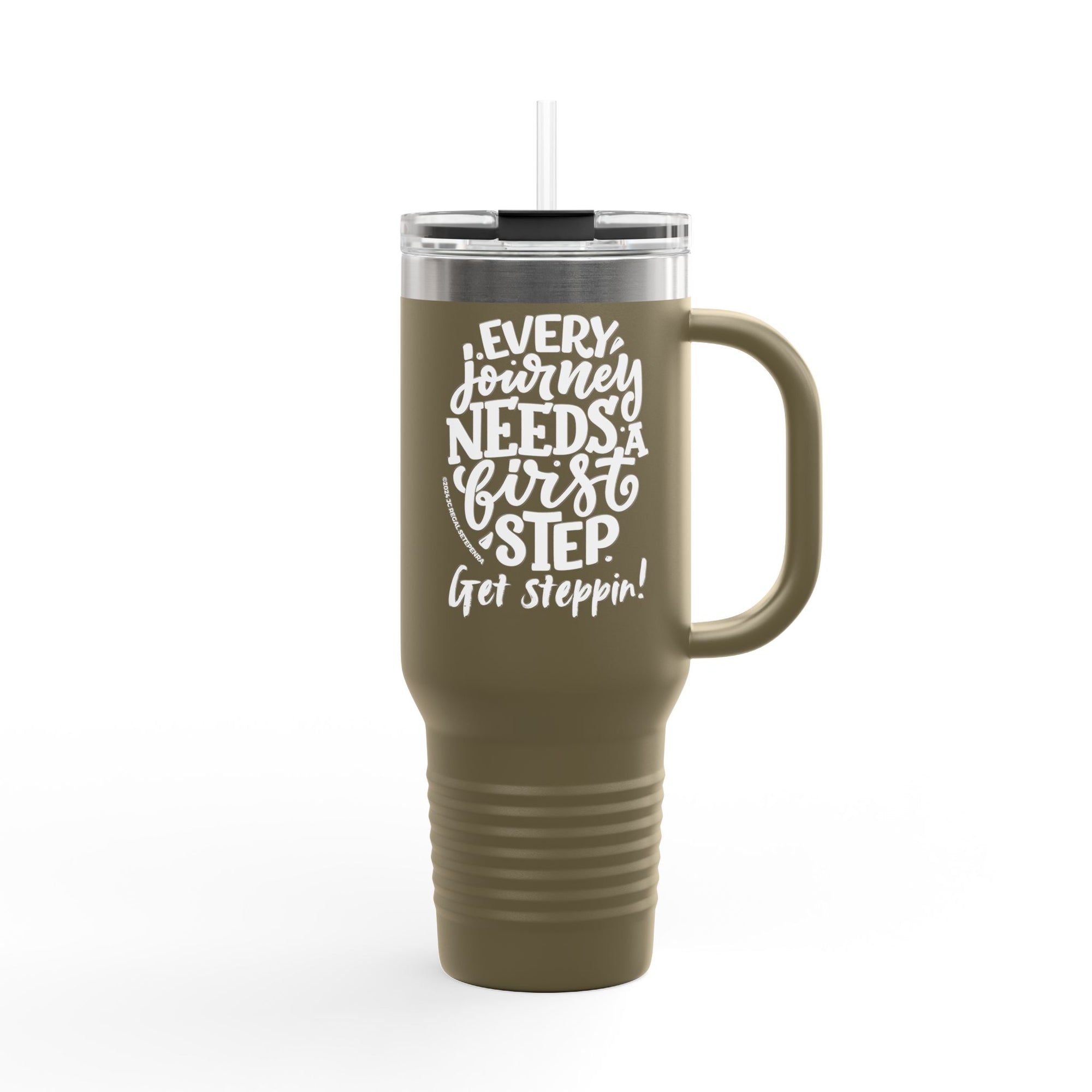 Get Steppin! Insulated Travel Mug, 40oz olive green