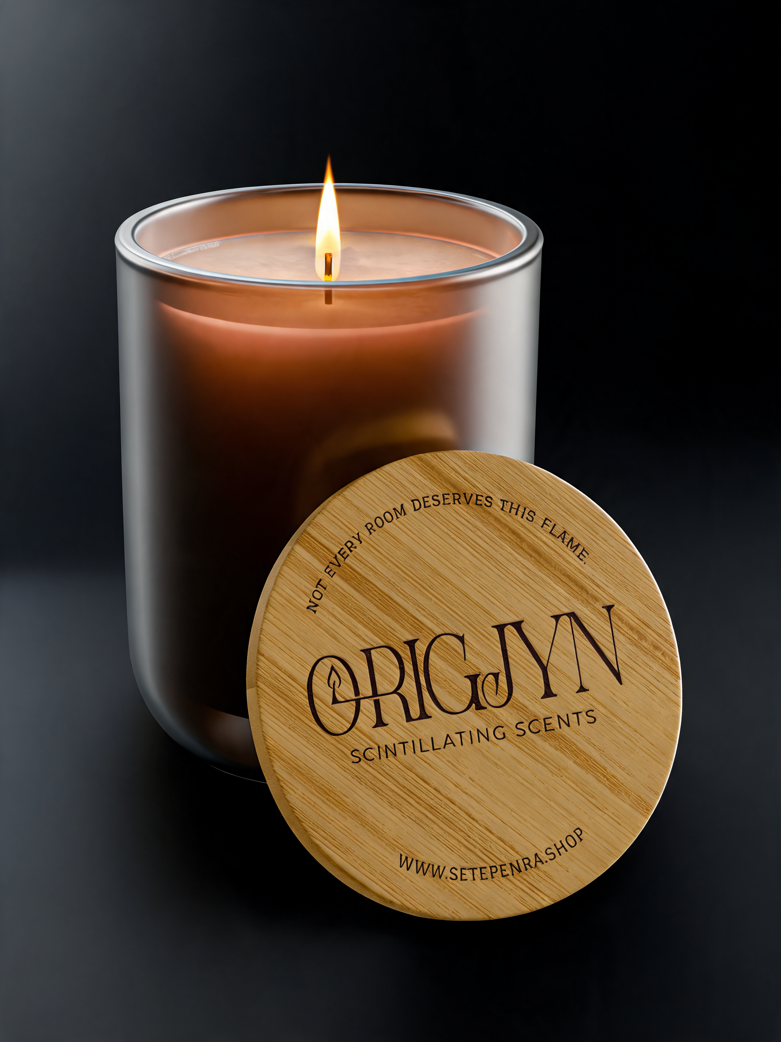 Origjyn Scintillating Scents Bamboo Lid Aromatherapy 14oz Scented Soy Candle
