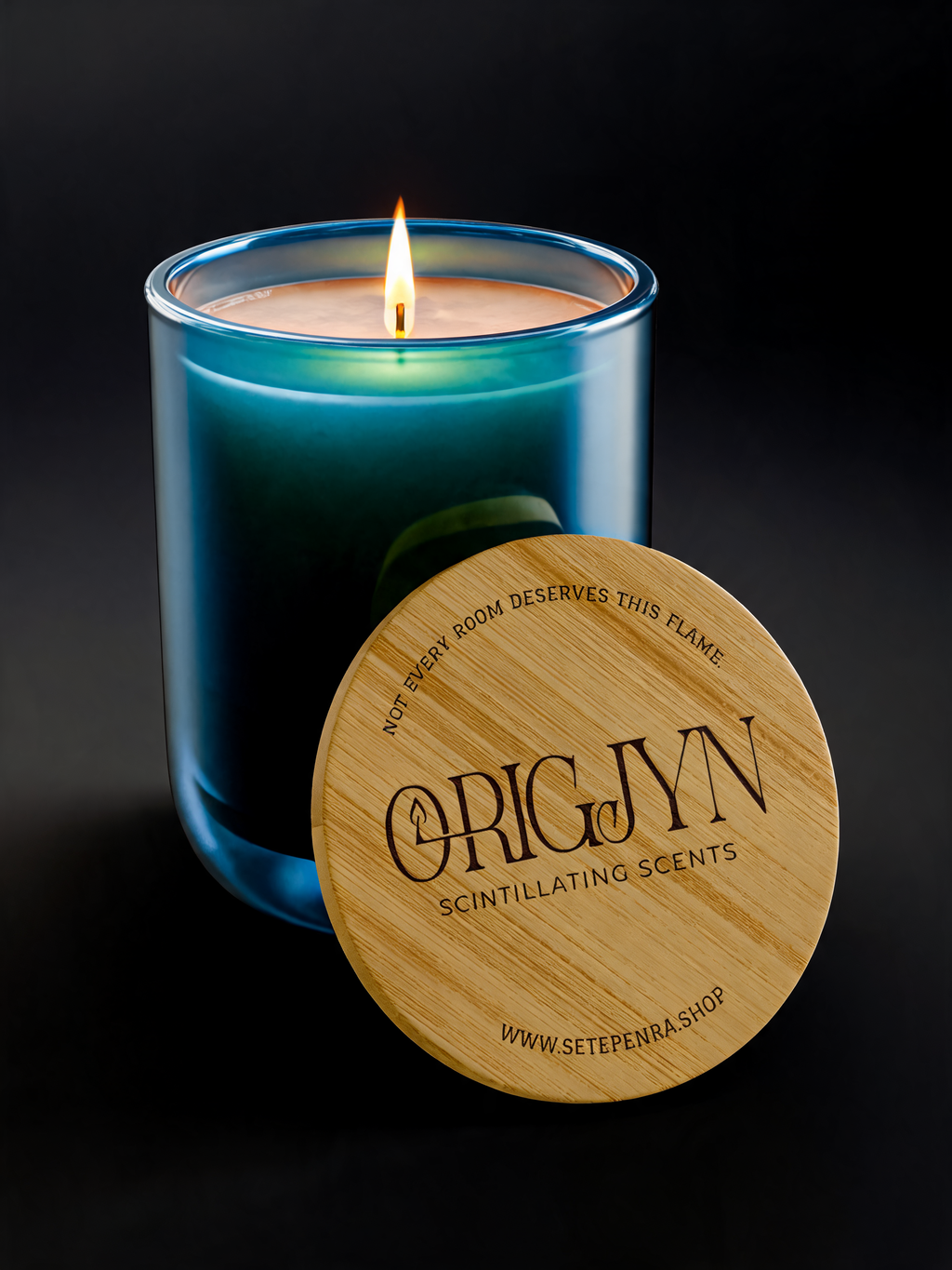 Origjyn Scintillating Scents Bamboo Lid Aromatherapy 14oz Scented Soy Candle
