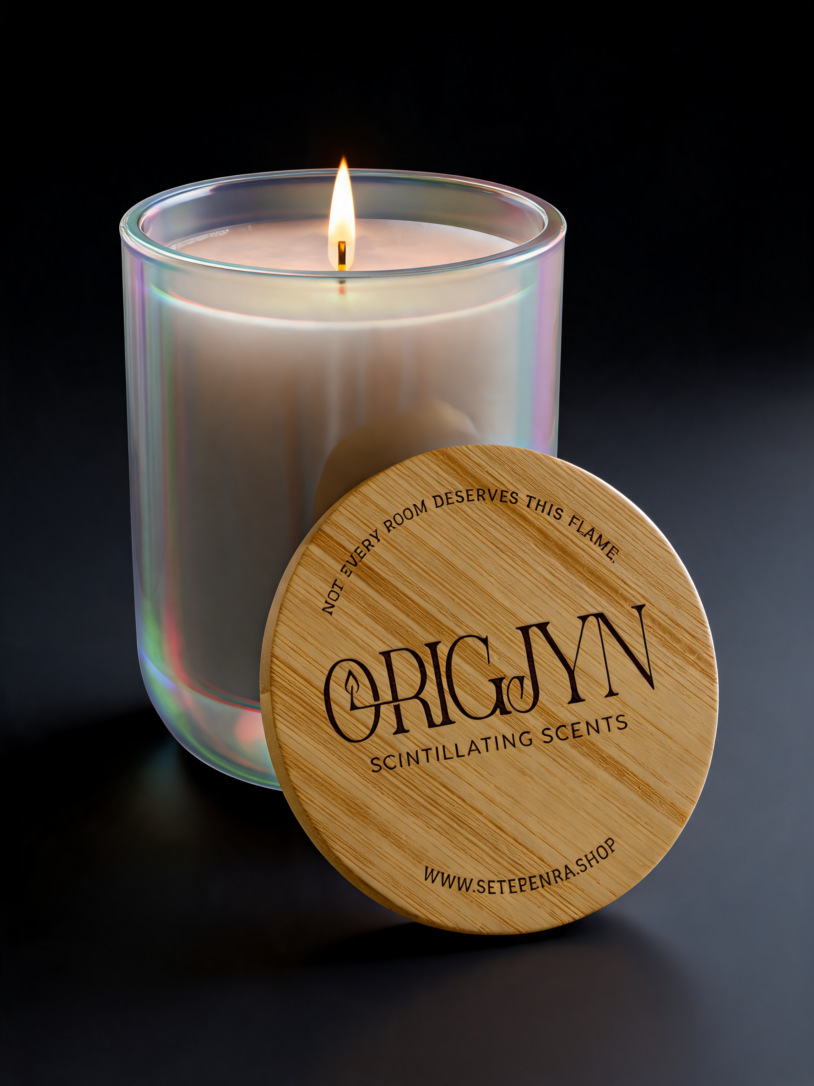 Origjyn Scintillating Scents Bamboo Lid Aromatherapy 14oz Scented Soy Candle