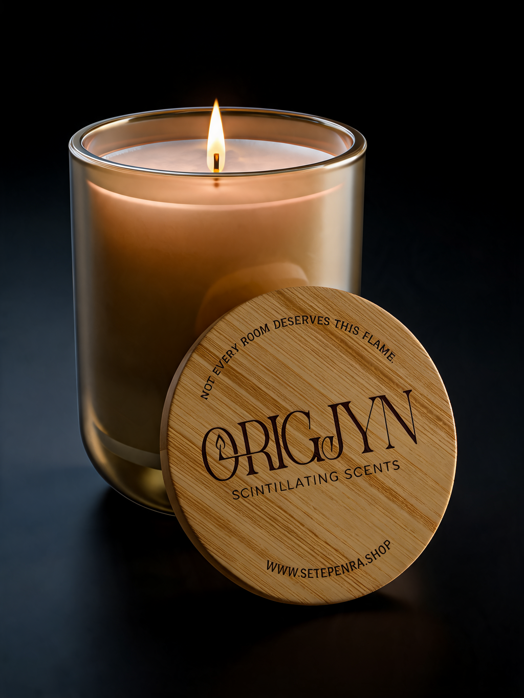 Origjyn Scintillating Scents Bamboo Lid Aromatherapy 14oz Scented Soy Candle
