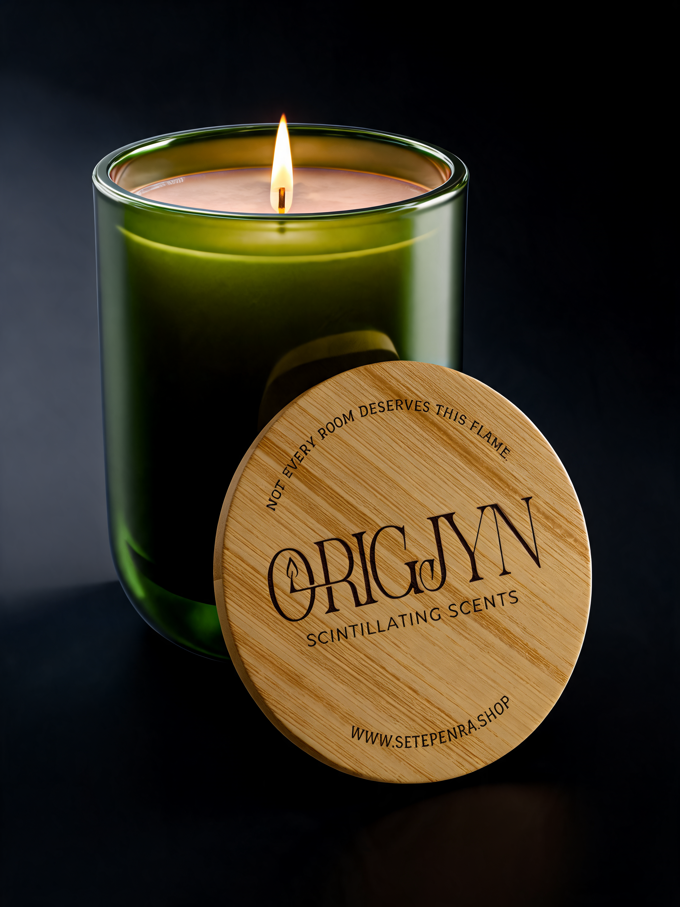 Origjyn Scintillating Scents Bamboo Lid Aromatherapy 14oz Scented Soy Candle