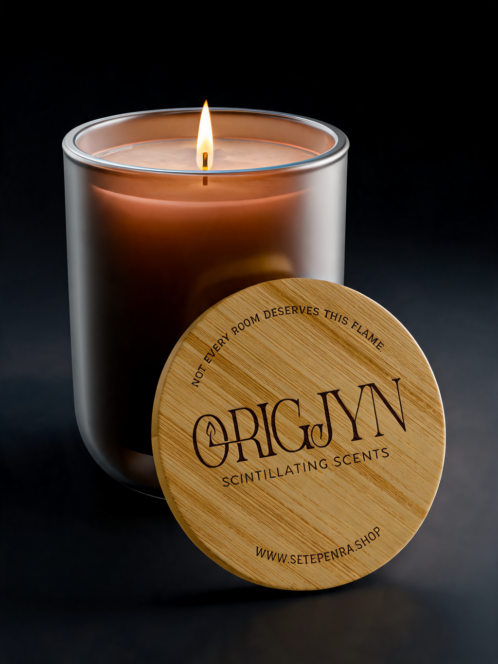 Origjyn Scintillating Scents Bamboo Lid Aromatherapy 14oz Scented Soy Candle