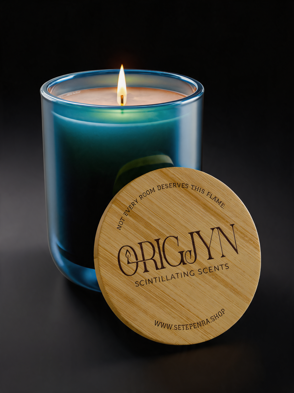 Origjyn Scintillating Scents Bamboo Lid Aromatherapy 14oz Scented Soy Candle