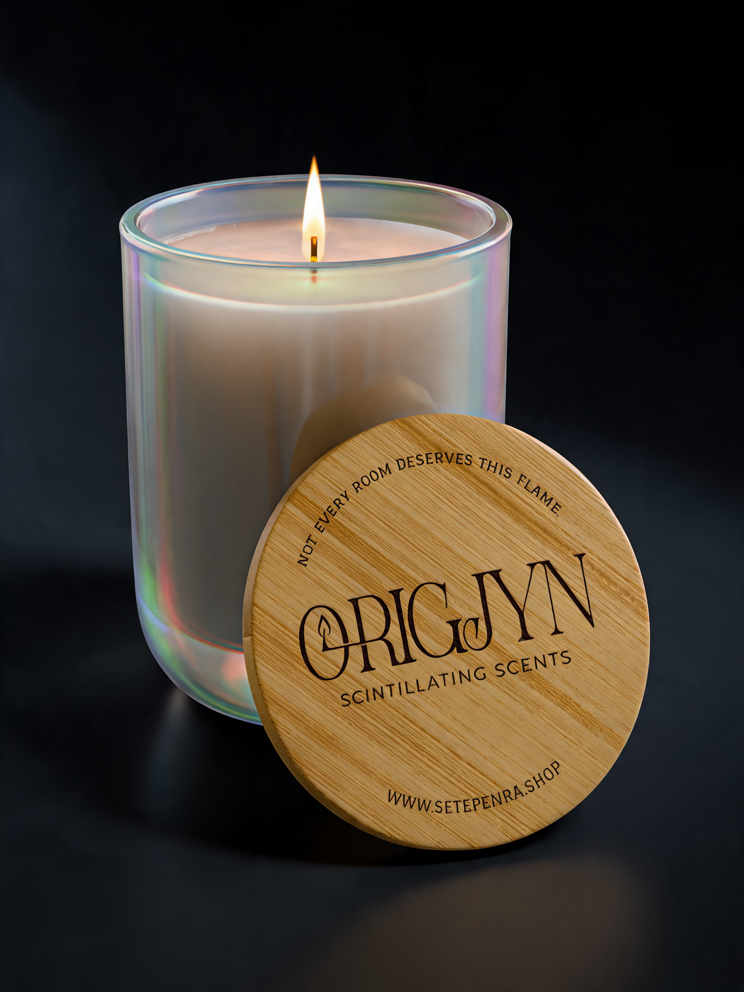 Origjyn Scintillating Scents Bamboo Lid Aromatherapy 14oz Scented Soy Candle