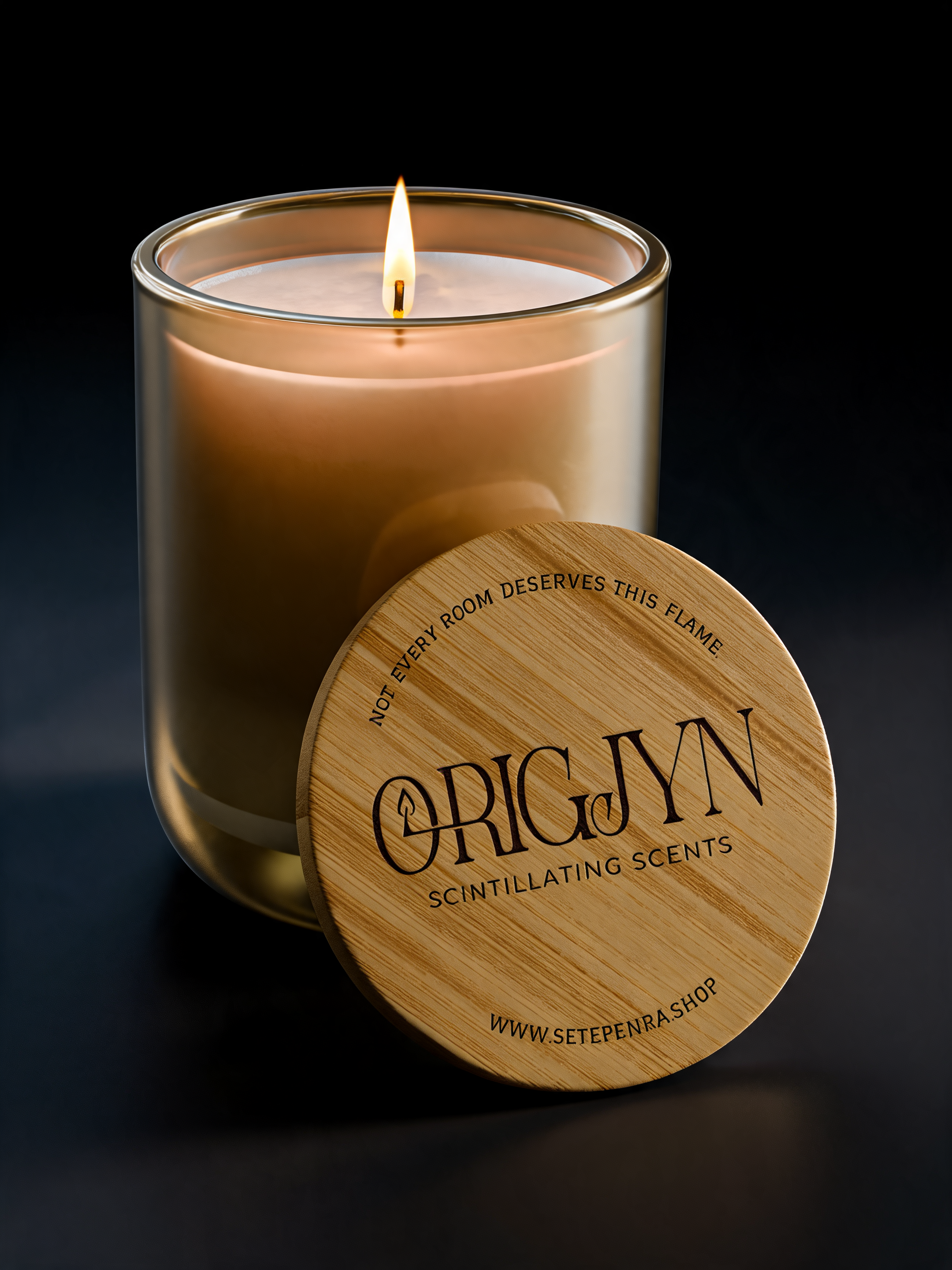 Origjyn Scintillating Scents Bamboo Lid Aromatherapy 14oz Scented Soy Candle