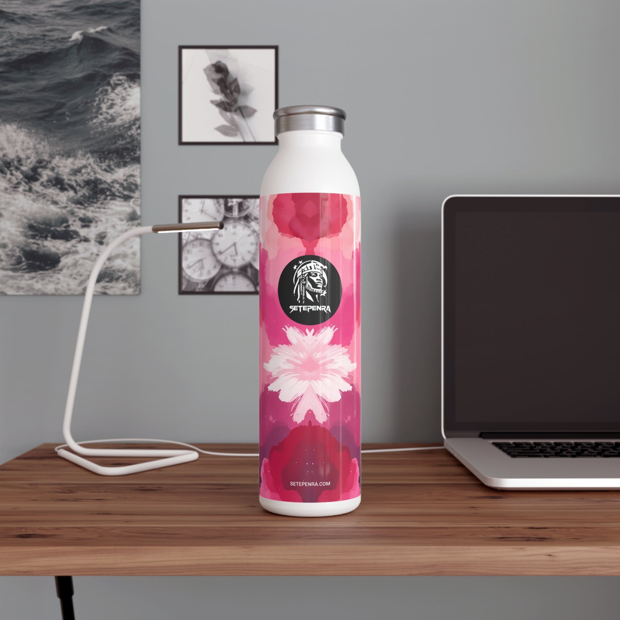 Pinking Bloom Slim Water Bottle SETEPENRA Mug.