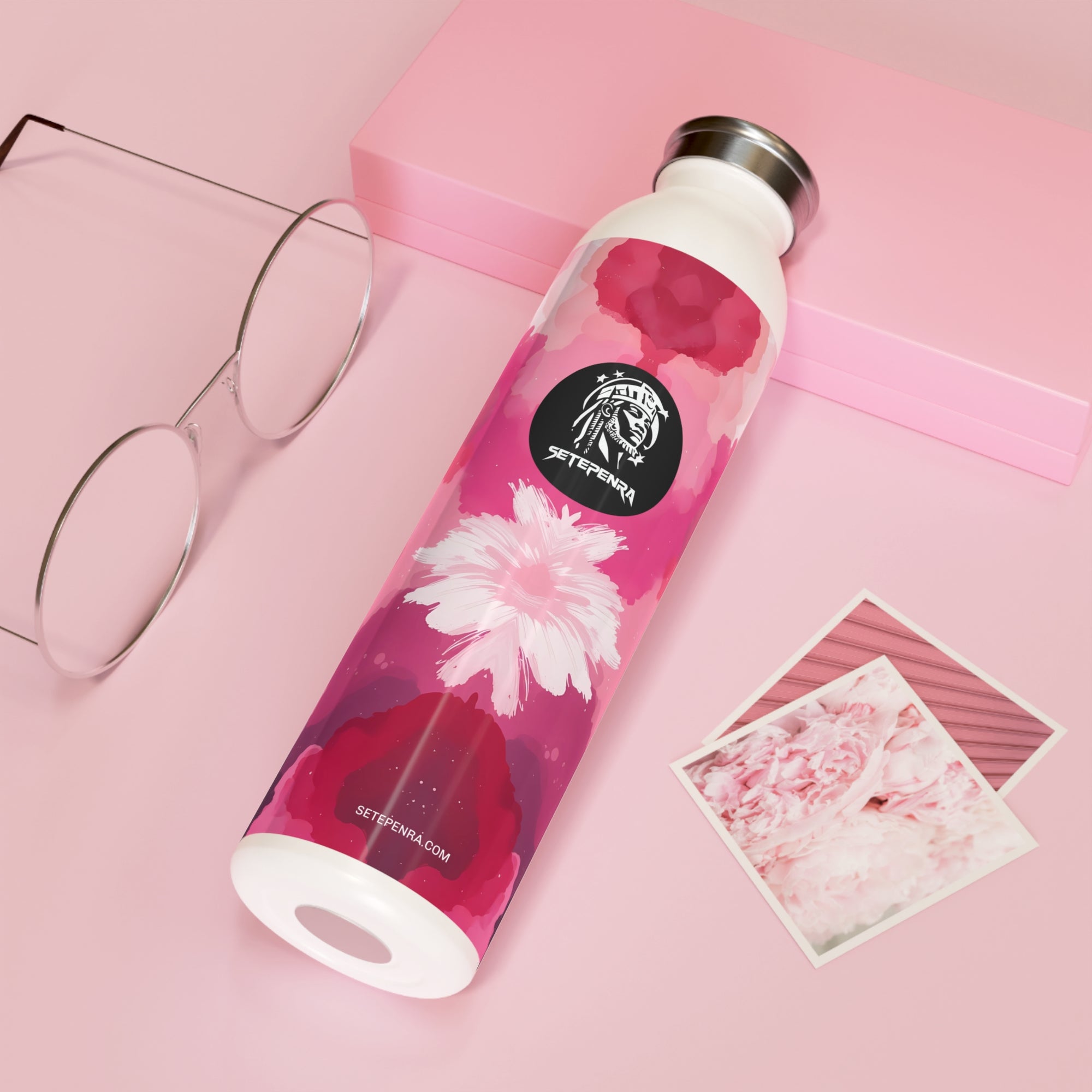 Pinking Bloom Slim Water Bottle SETEPENRA Mug.