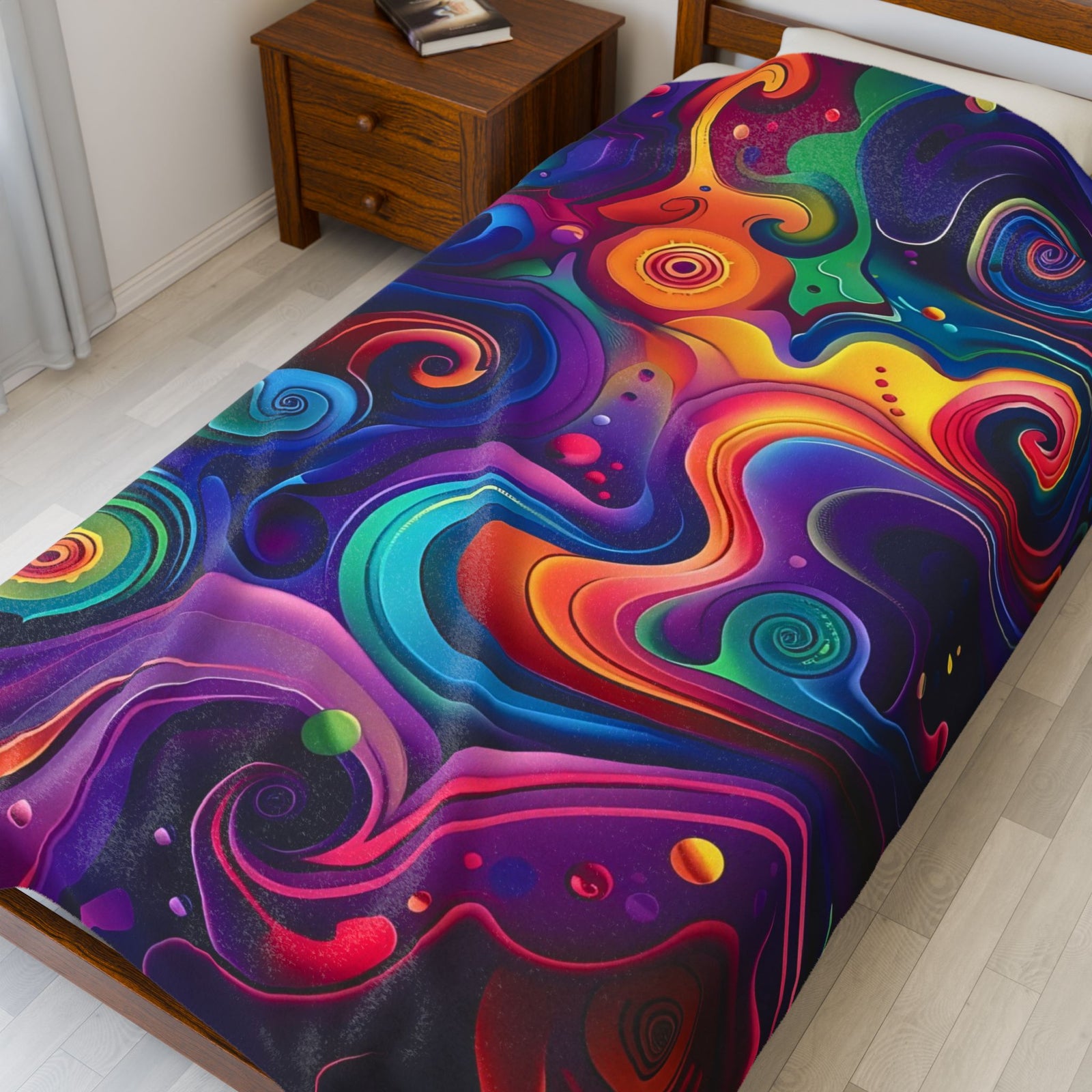 Psychedelic Velveteen Plush Blanket