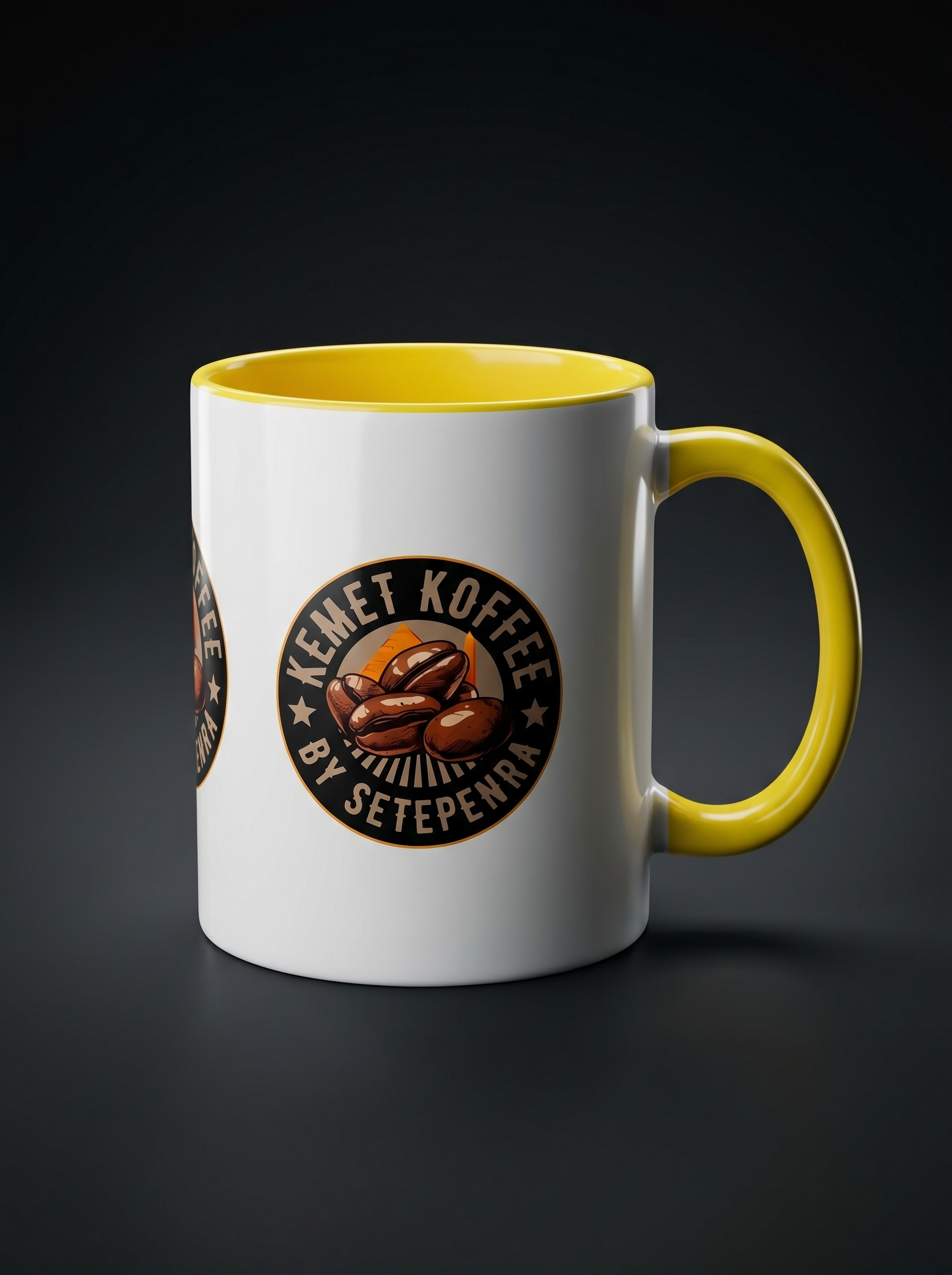 Kemet Koffee By Setepenra Accent Coffee Mug, 11oz, 15oz (Various Colors)