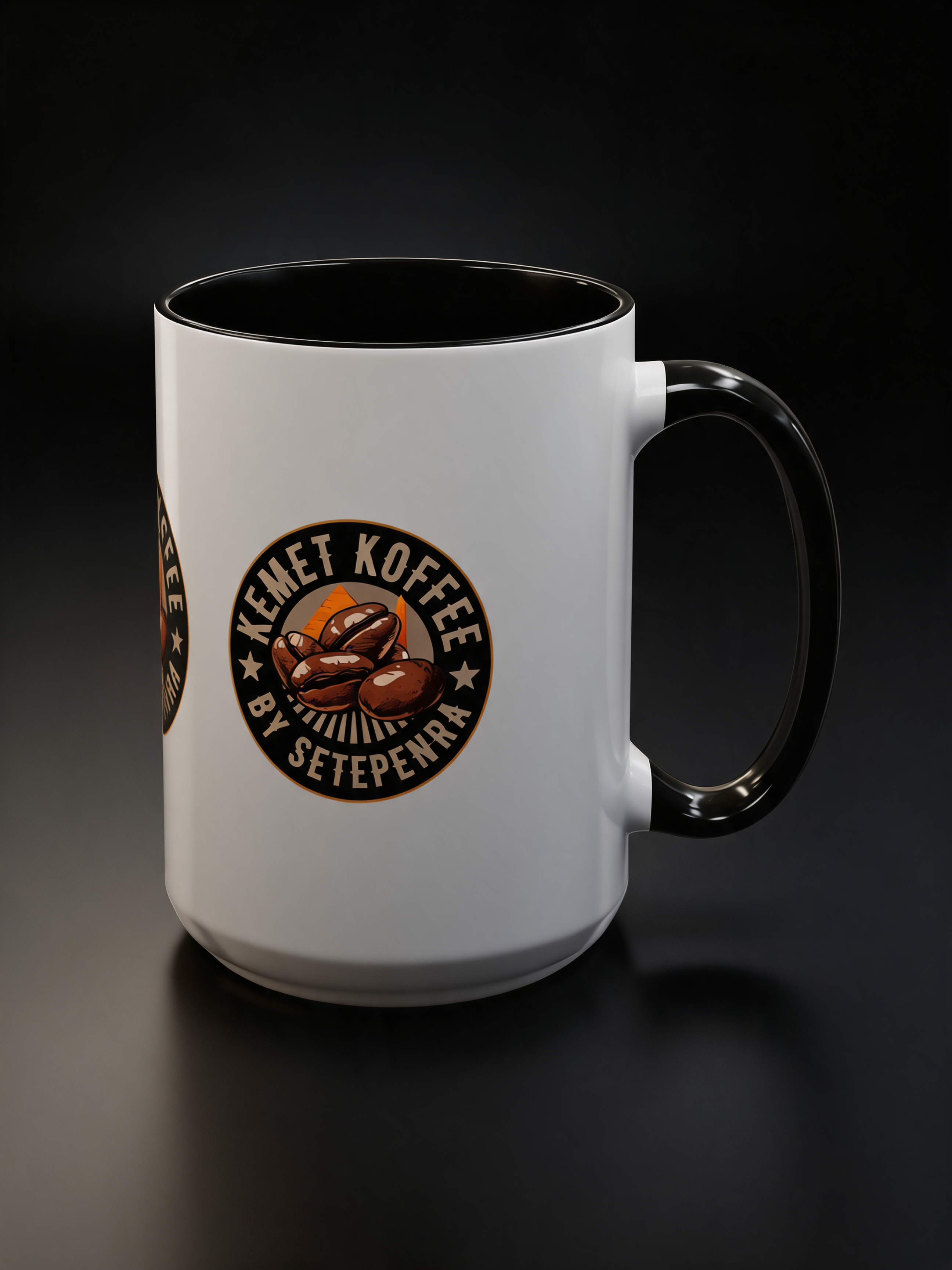 Kemet Koffee By Setepenra Accent Coffee Mug, 11oz, 15oz (Various Colors)