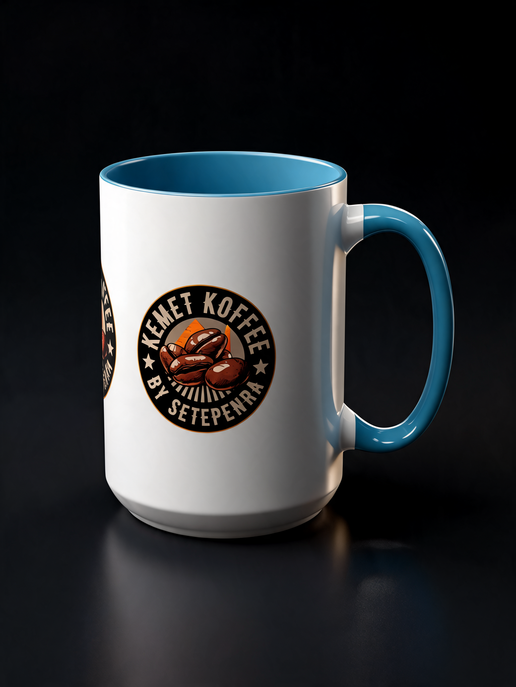 Kemet Koffee By Setepenra Accent Coffee Mug, 11oz, 15oz (Various Colors)