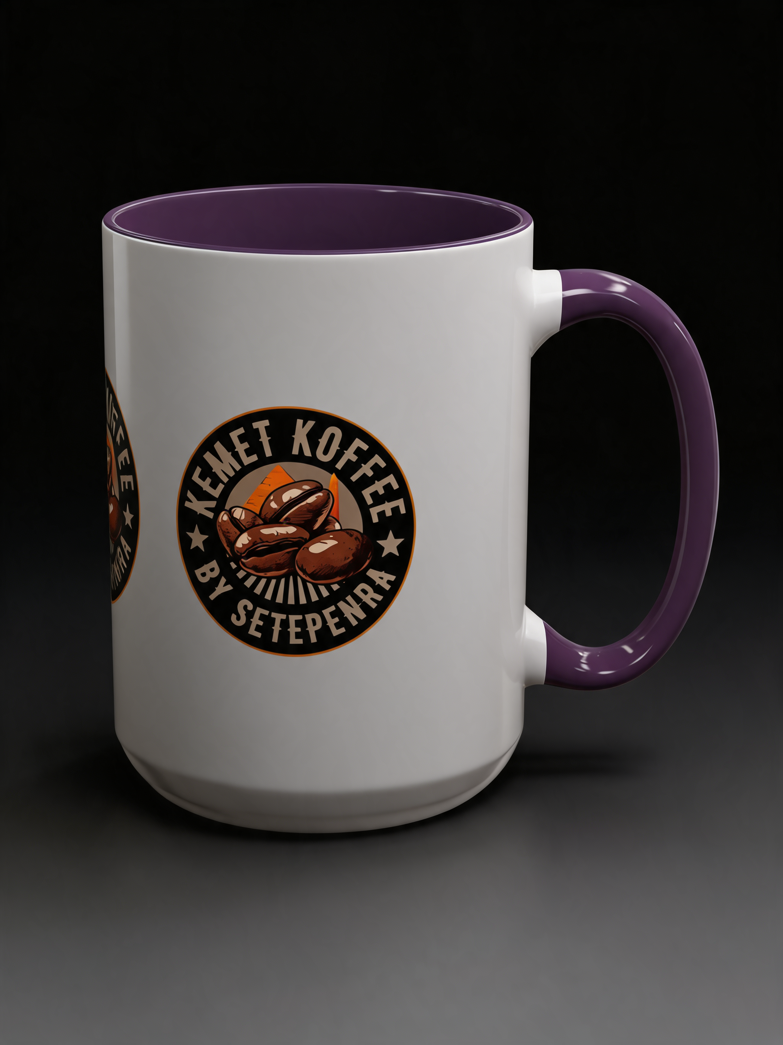 Kemet Koffee By Setepenra Accent Coffee Mug, 11oz, 15oz (Various Colors)