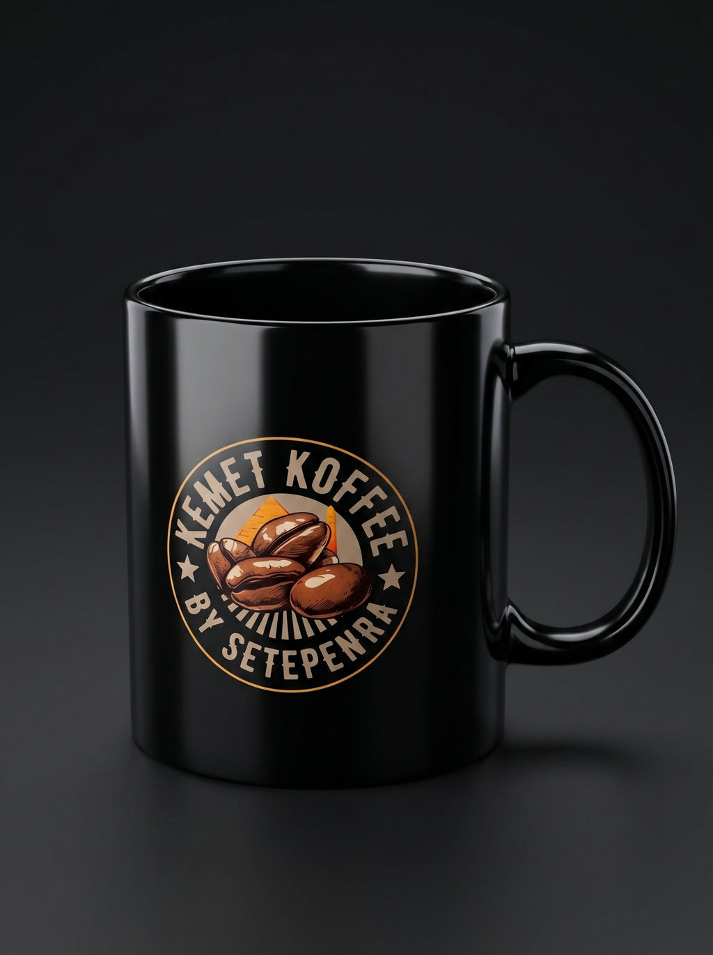 Kemet Koffee By Setepenra Black Mug (11oz, 15oz)