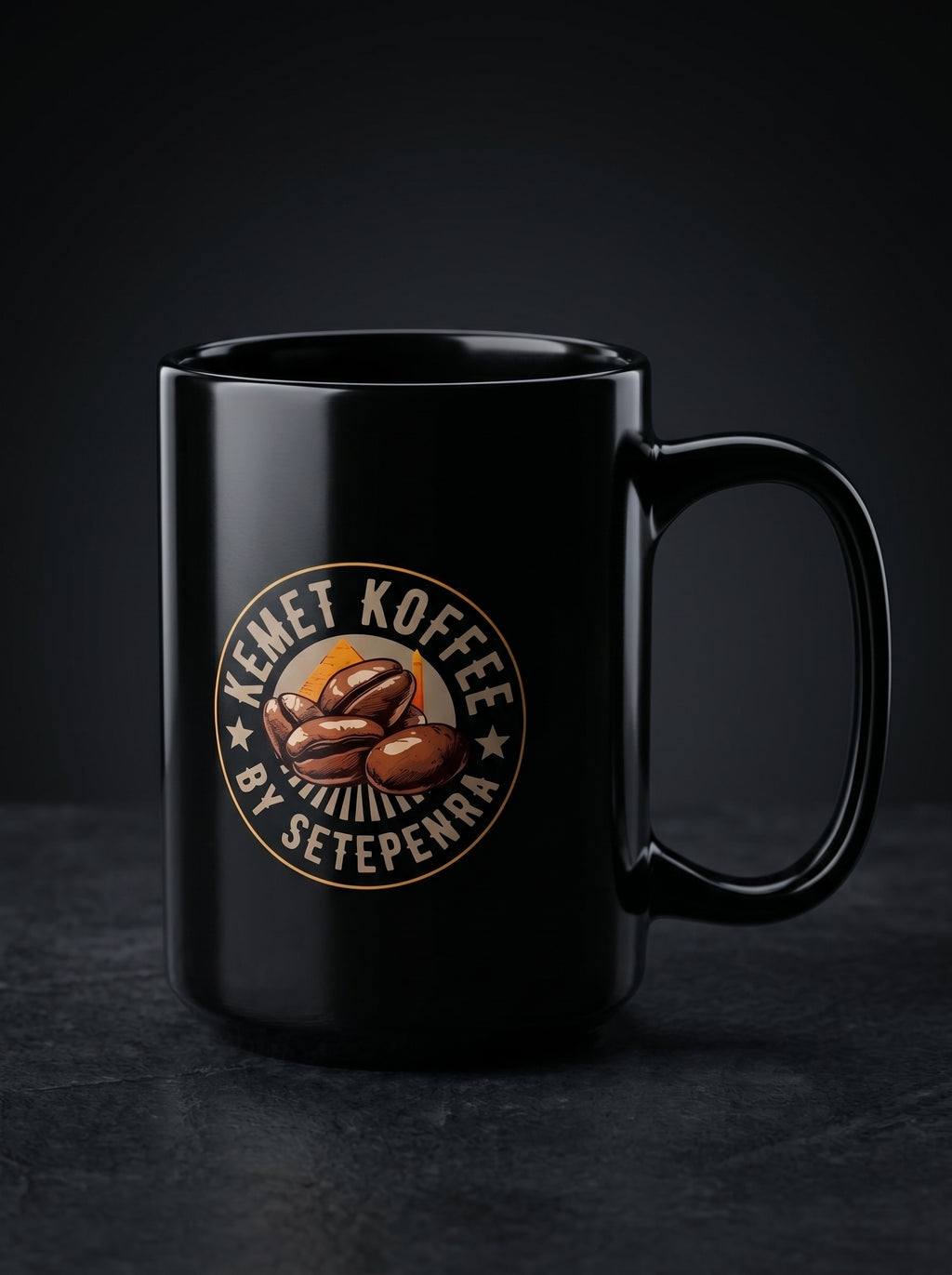 Kemet Koffee By Setepenra Black Mug (11oz, 15oz)
