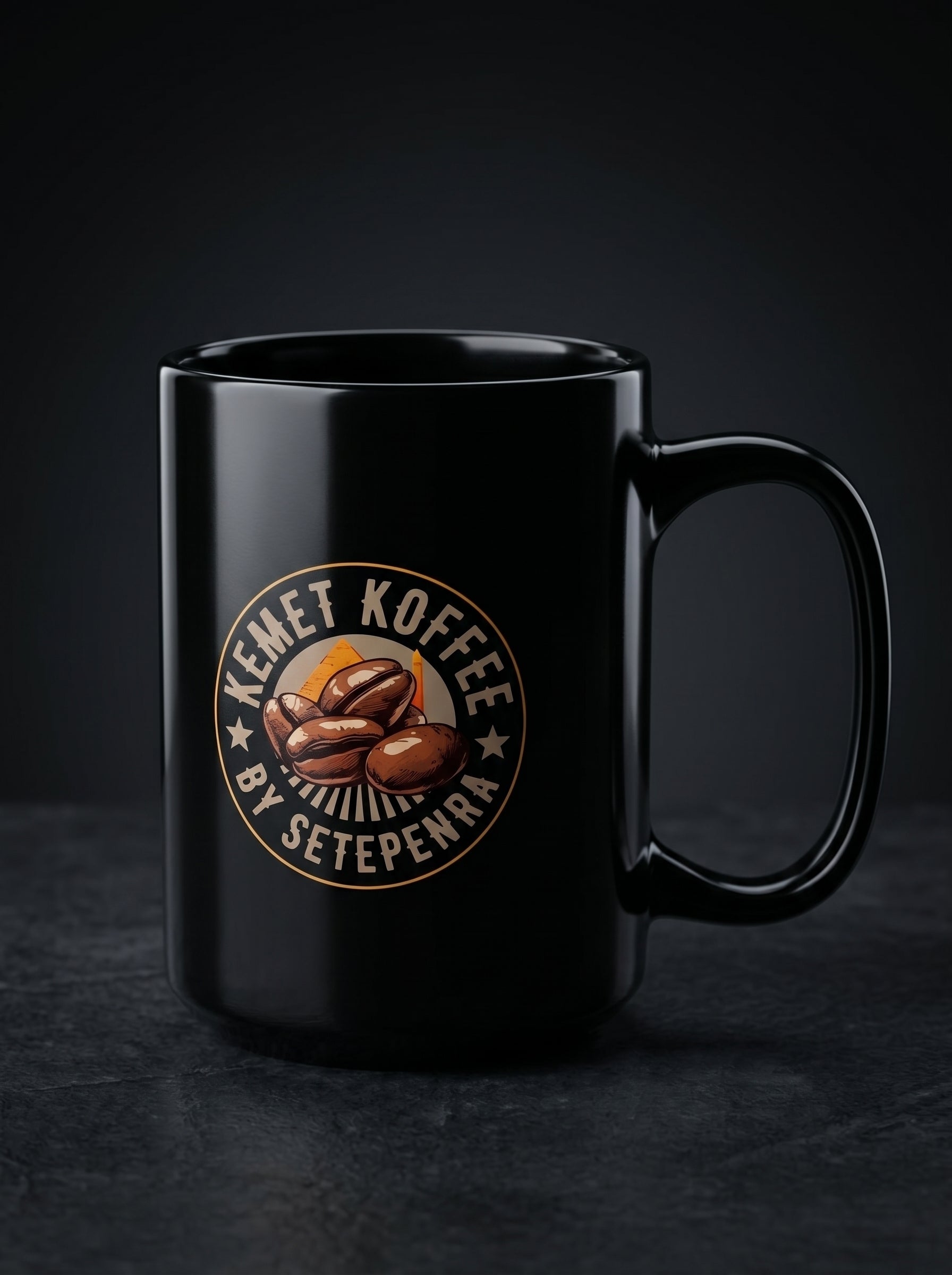Kemet Koffee By Setepenra Black Mug (11oz, 15oz)