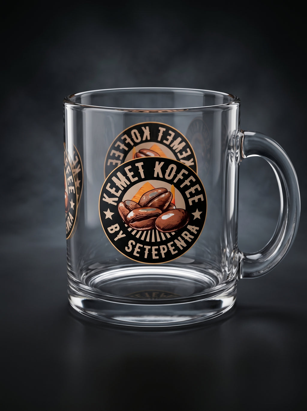 Kemet Koffee By Setepenra Glass Mug, 10oz